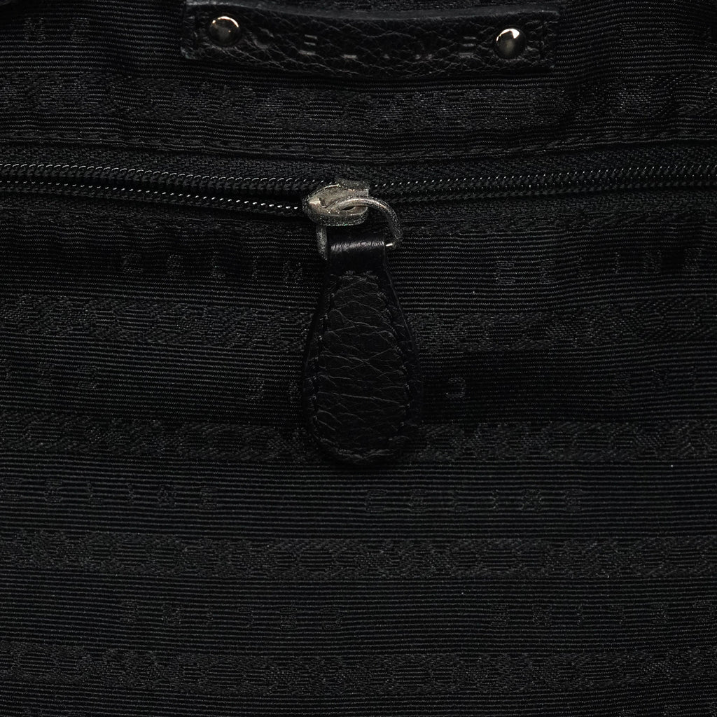 Black Leather Pillow 2-Way Bag