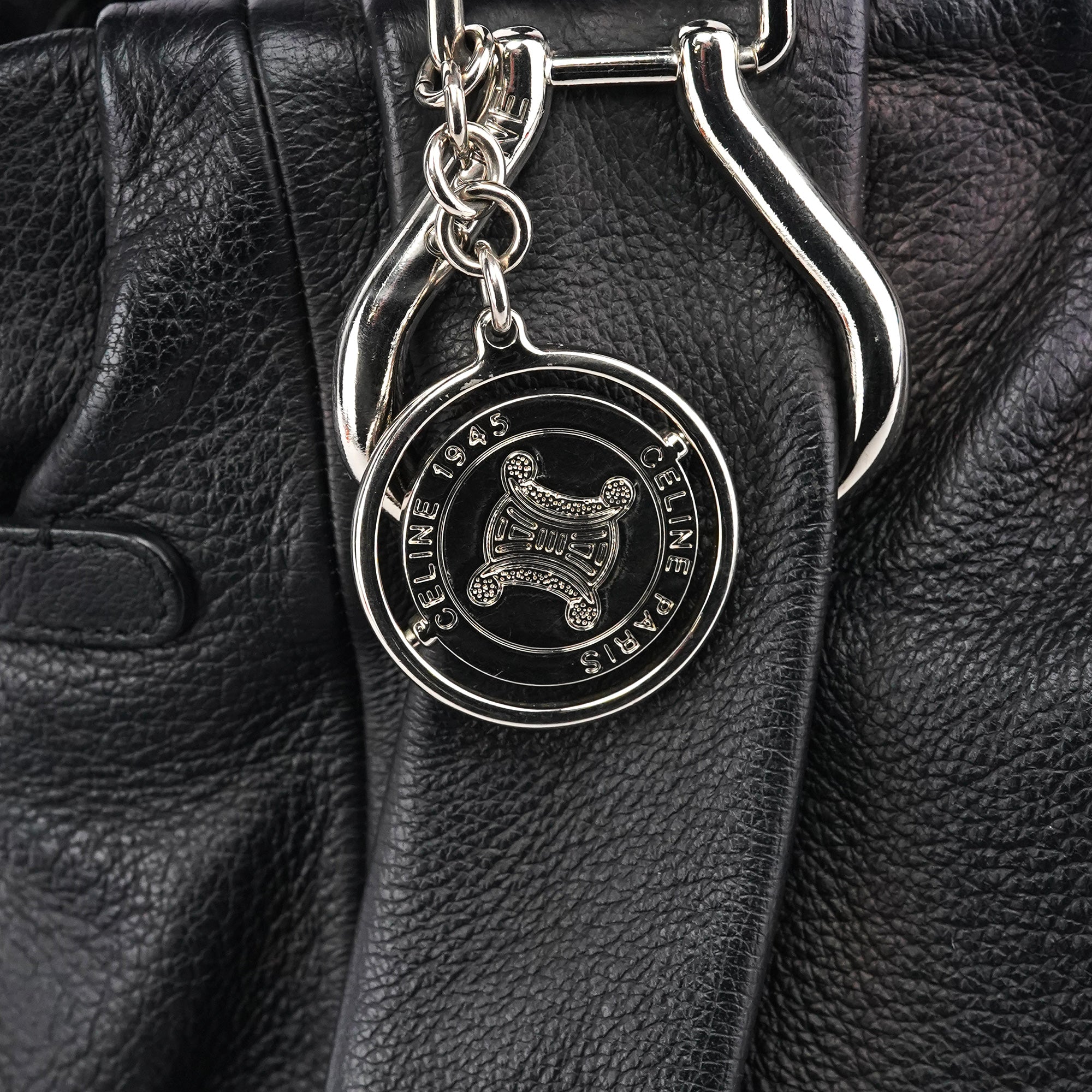 Black Leather Pillow 2-Way Bag