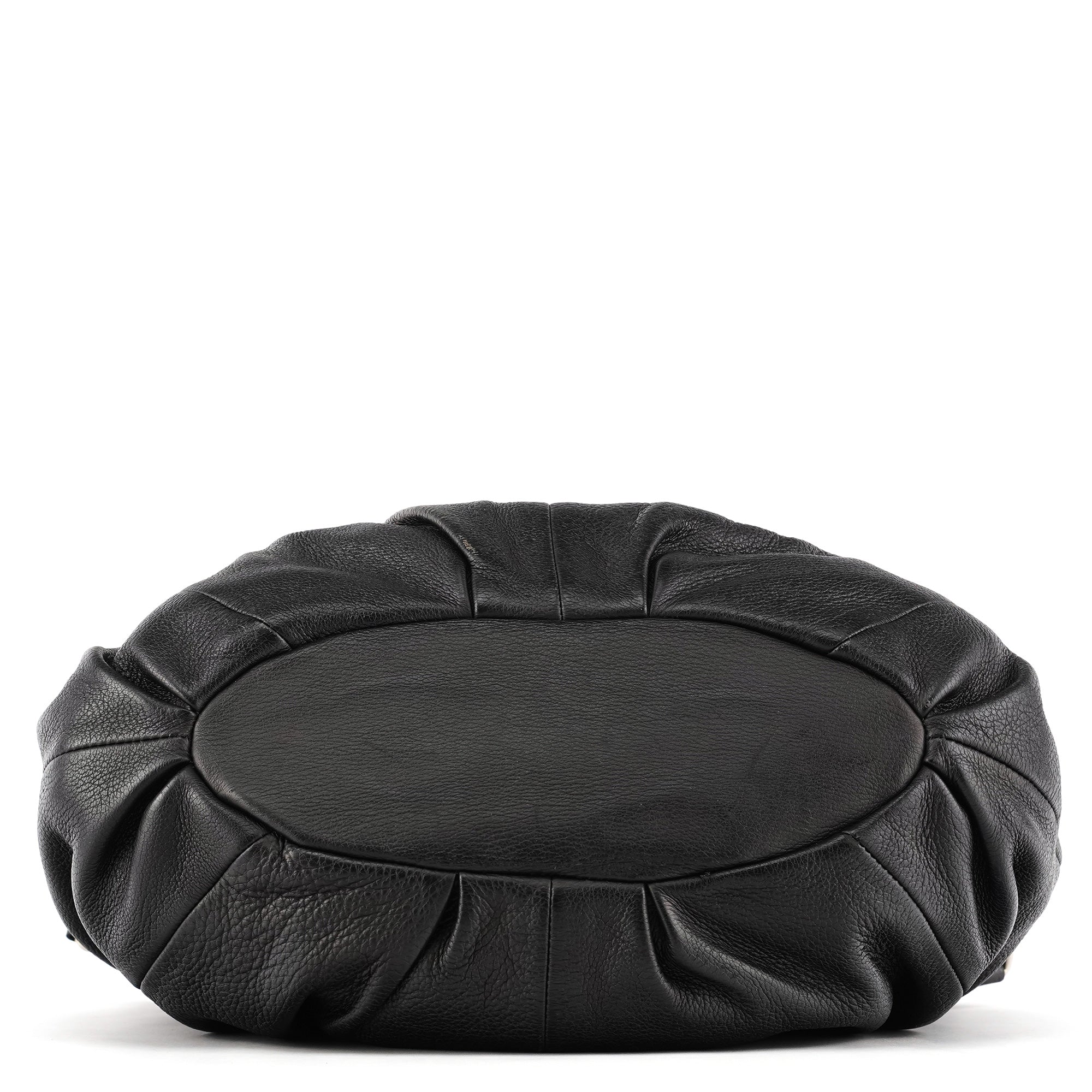 Black Leather Pillow 2-Way Bag