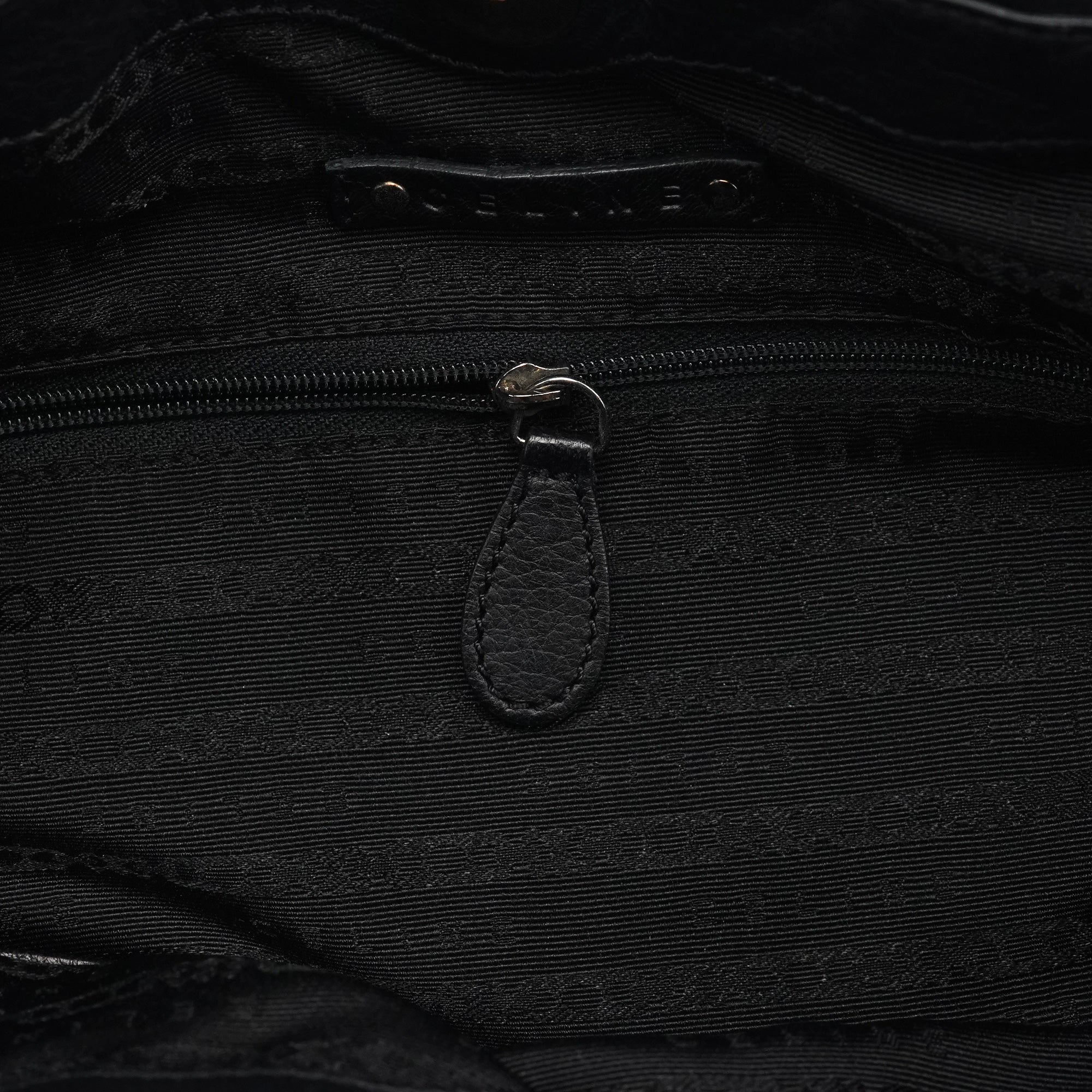 Black Leather Pillow 2-Way Tote Bag
