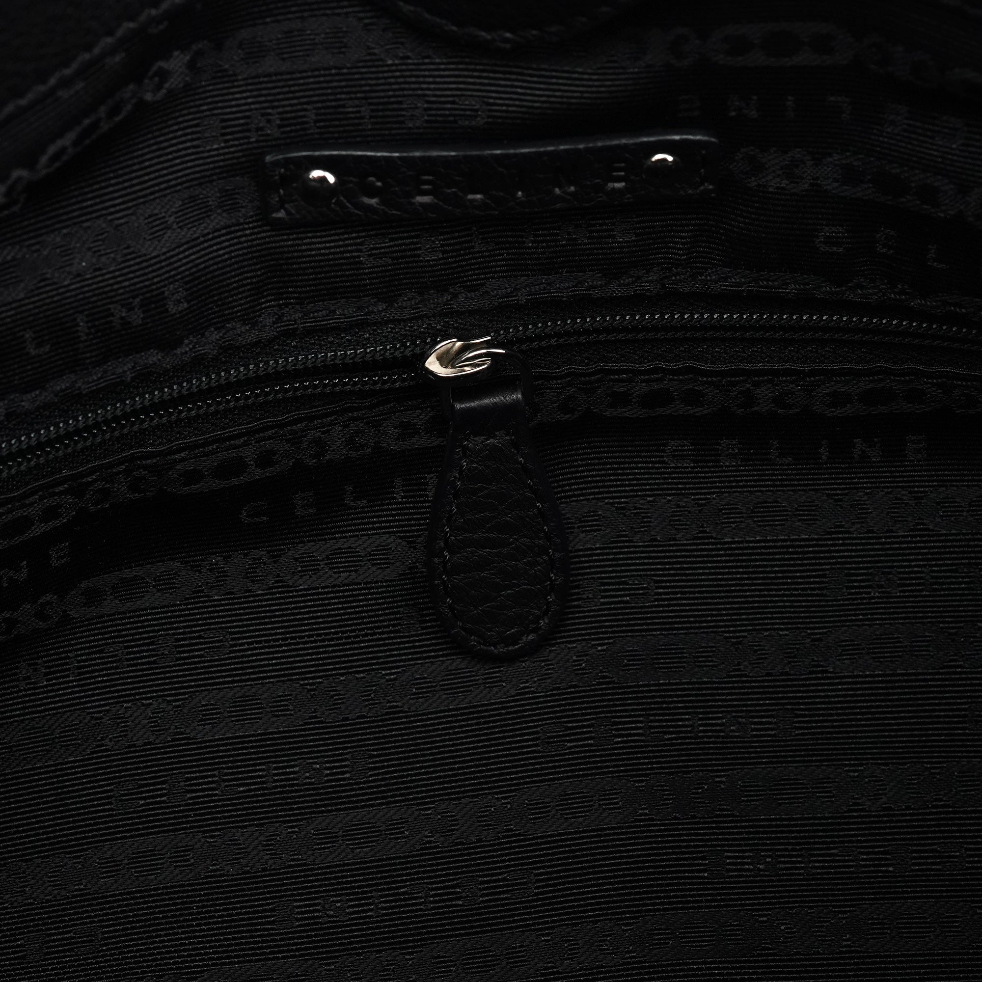 Black Leather Pillow Tote Bag