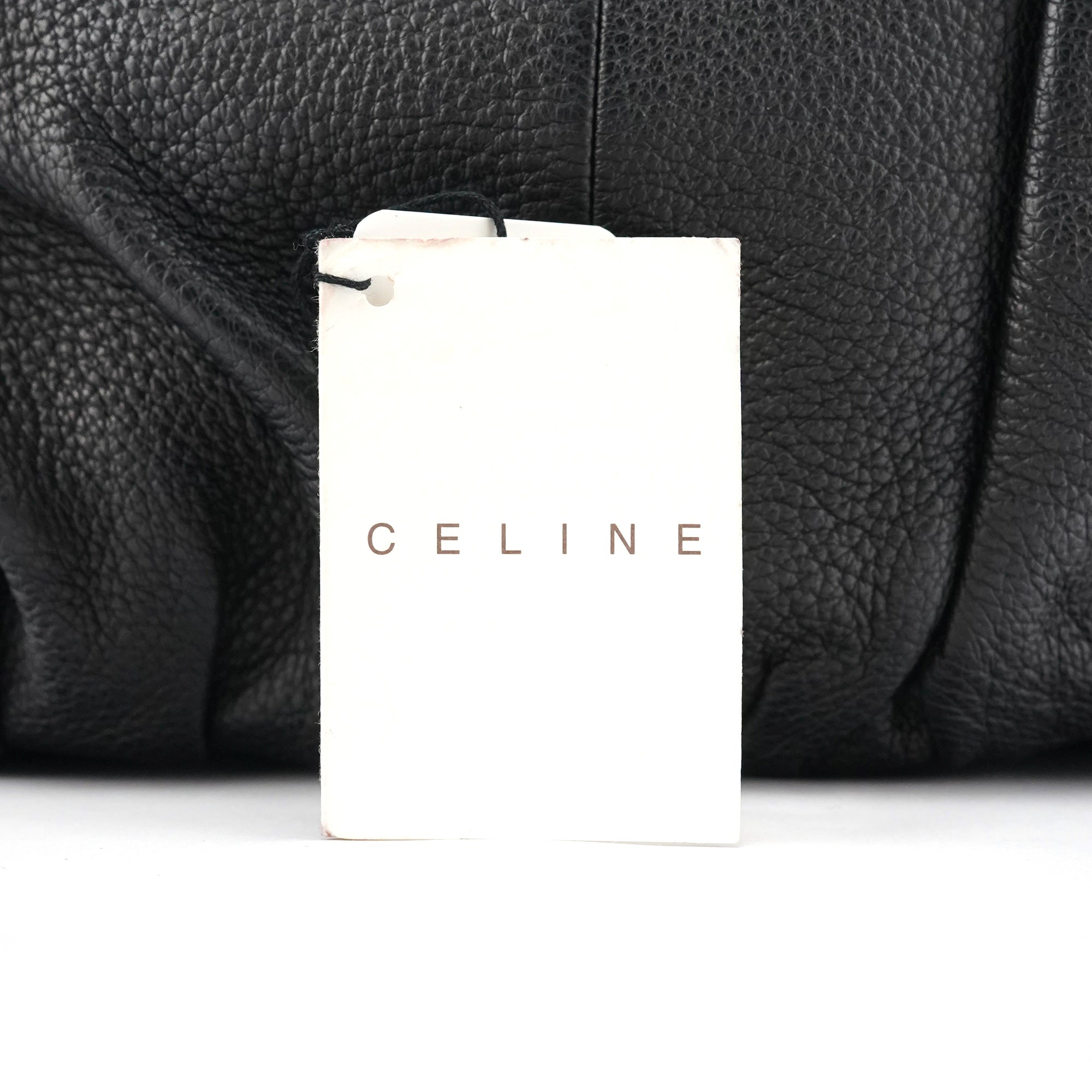 Black Leather Pillow Tote Bag