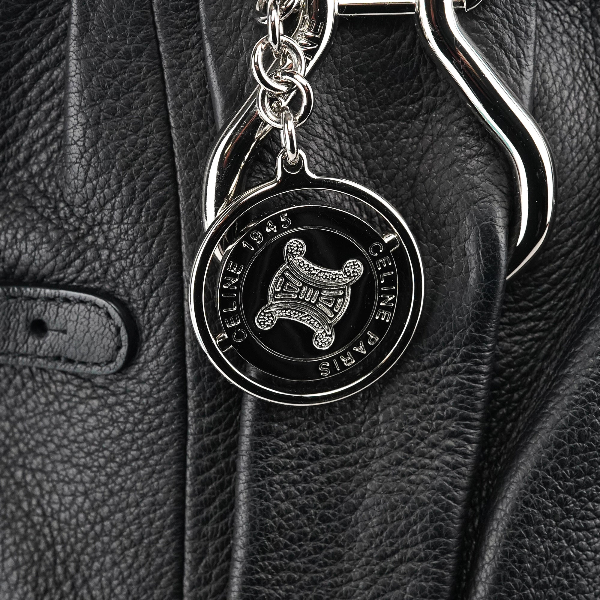 Black Leather Pillow Tote Bag
