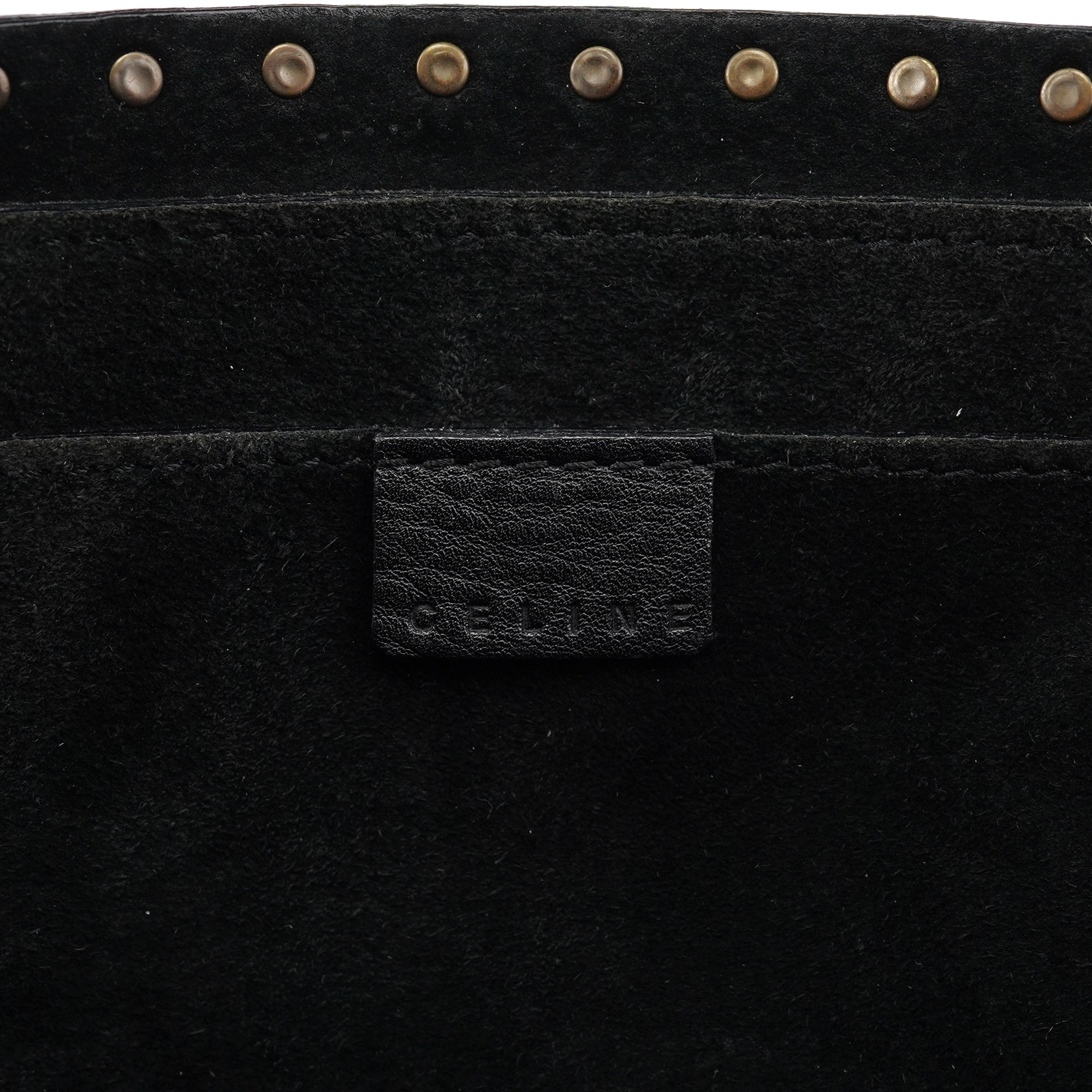 Black Leather Studded Boogie Tote Bag