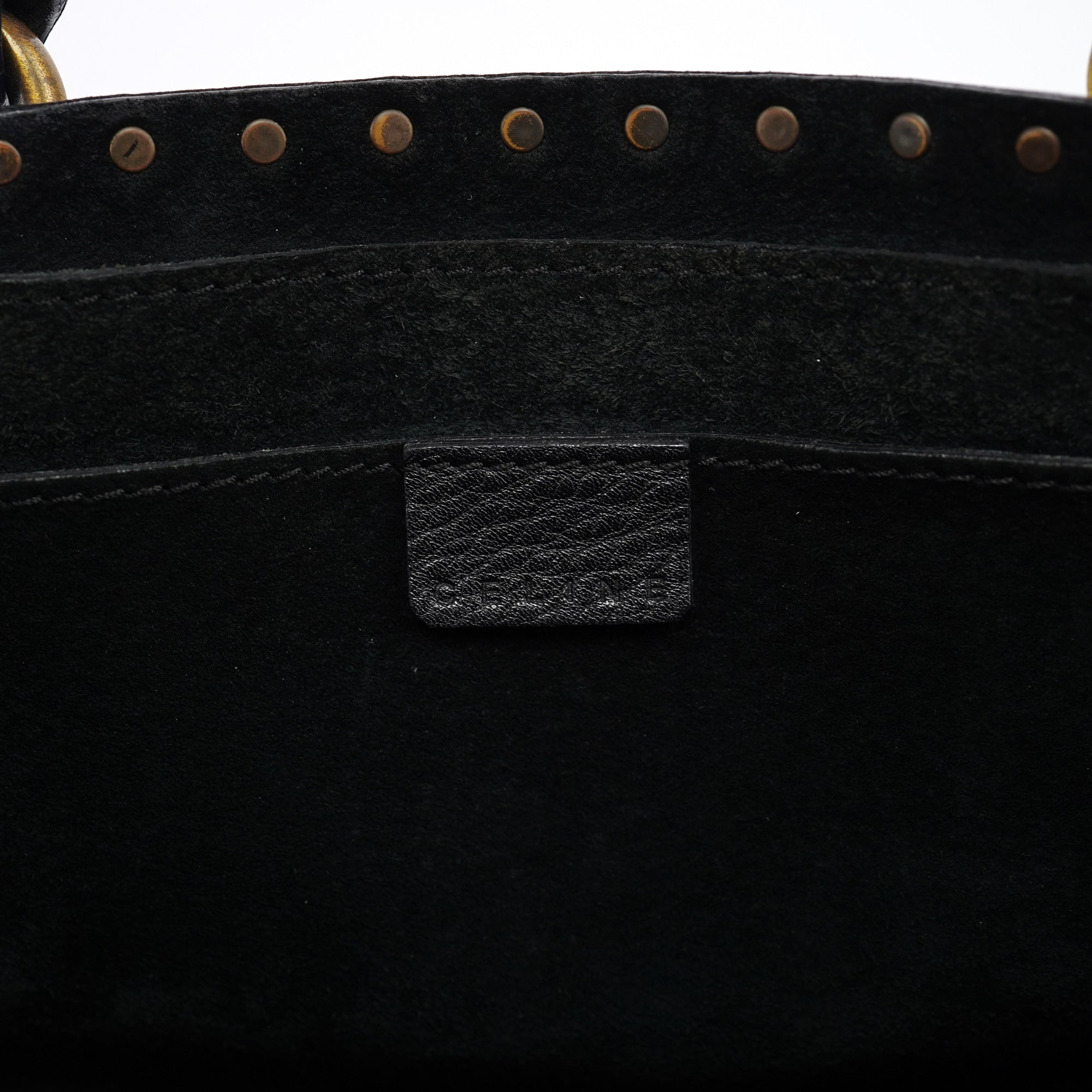 Black Leather Studded Boogie Tote Bag