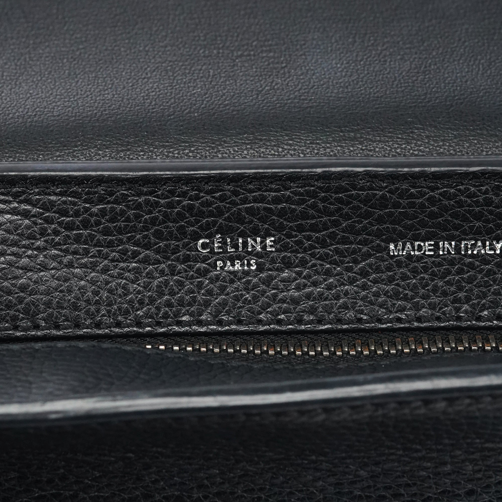 Black Leather Trapeze 2-Way Bag