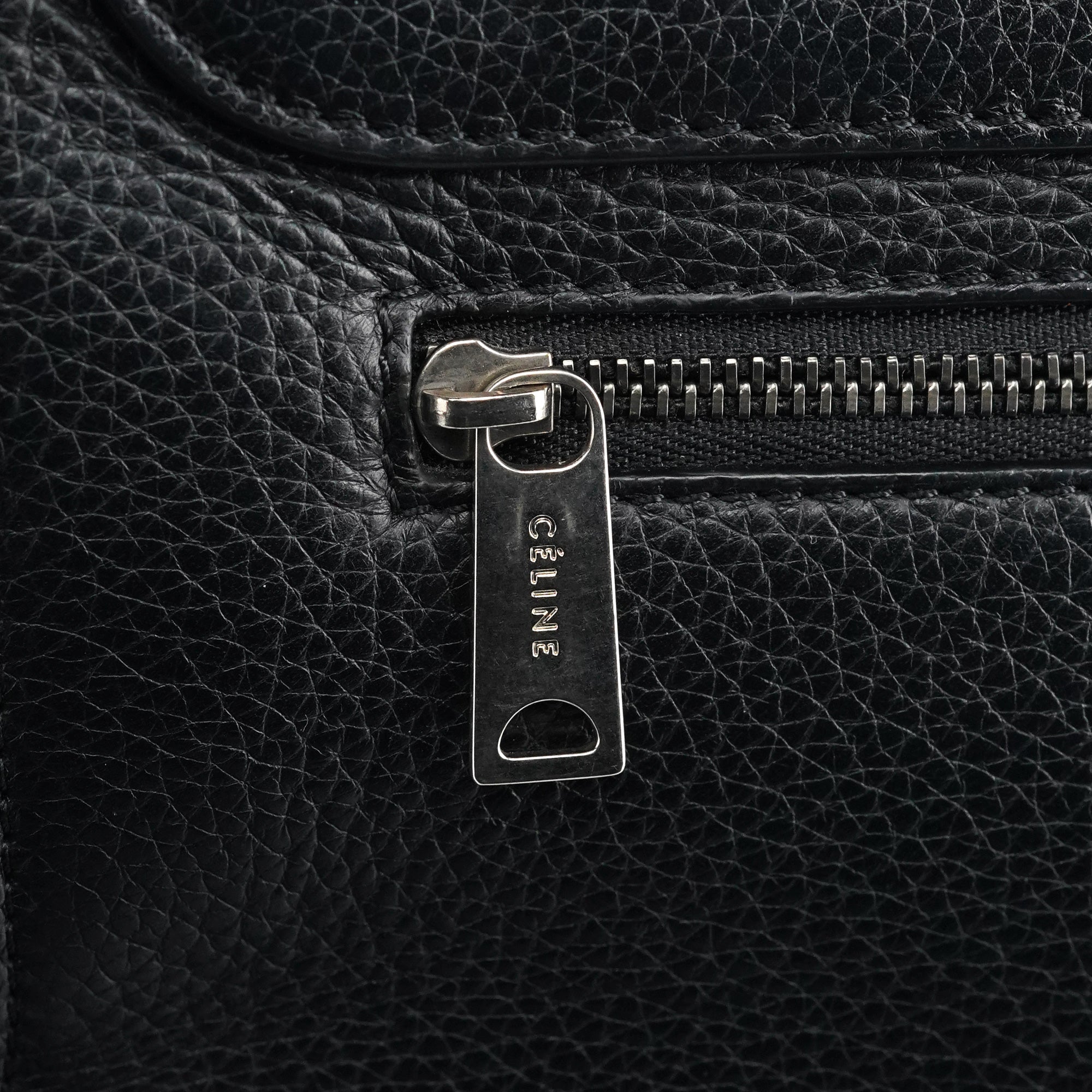 Black Leather Trapeze 2-Way Bag