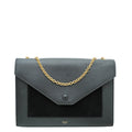 Celine Black Pocket Envelope Flap Chain Medium Bag