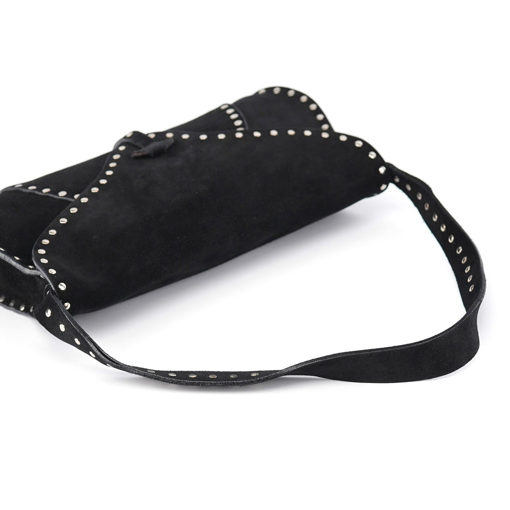Black Suede Macadam Shoulder Bag