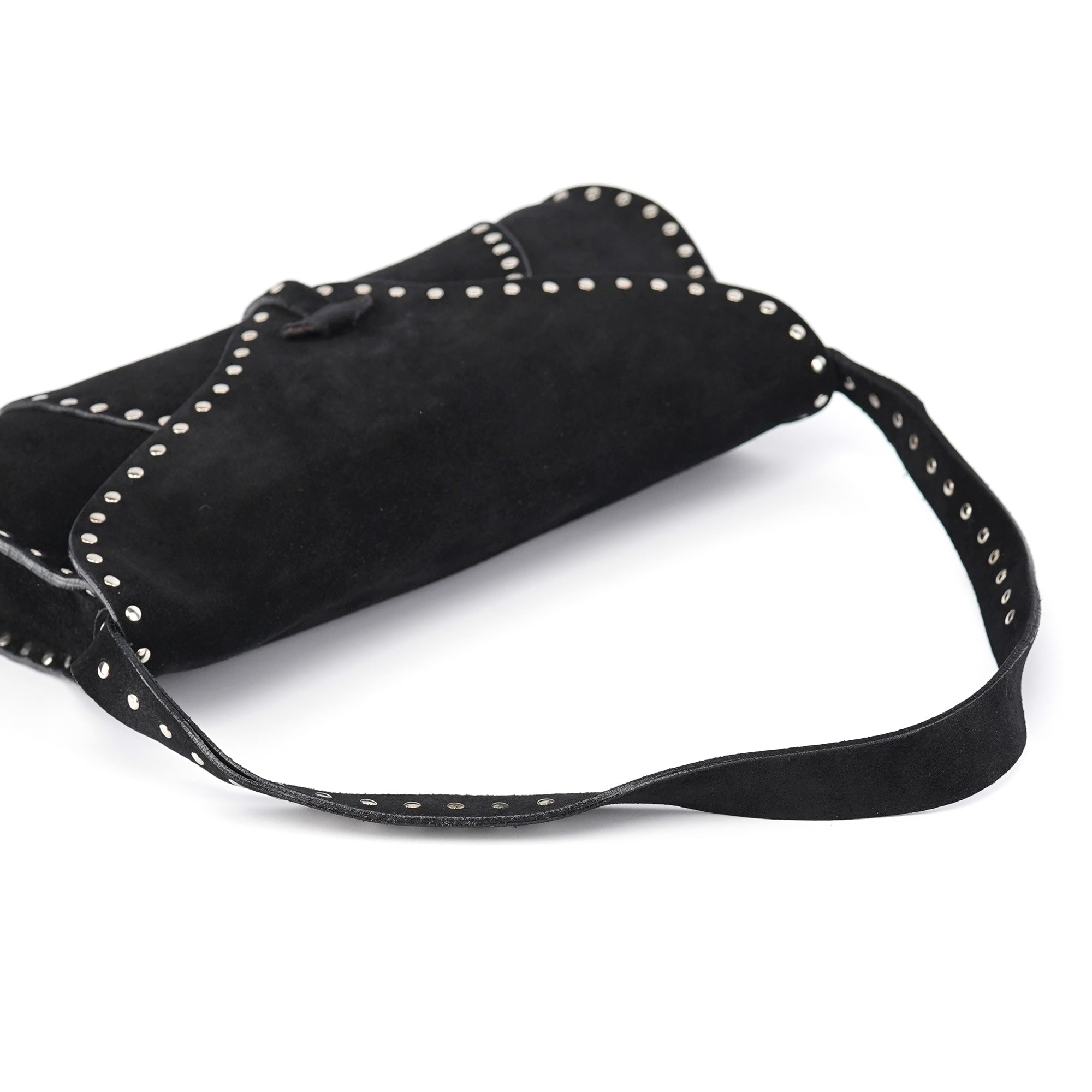 Black Suede Macadam Shoulder Bag