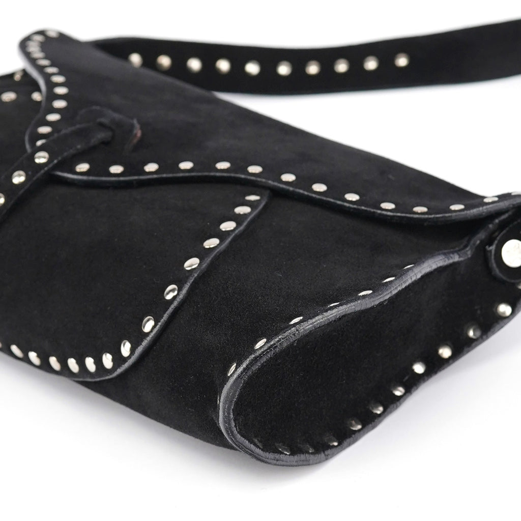 Black Suede Macadam Shoulder Bag