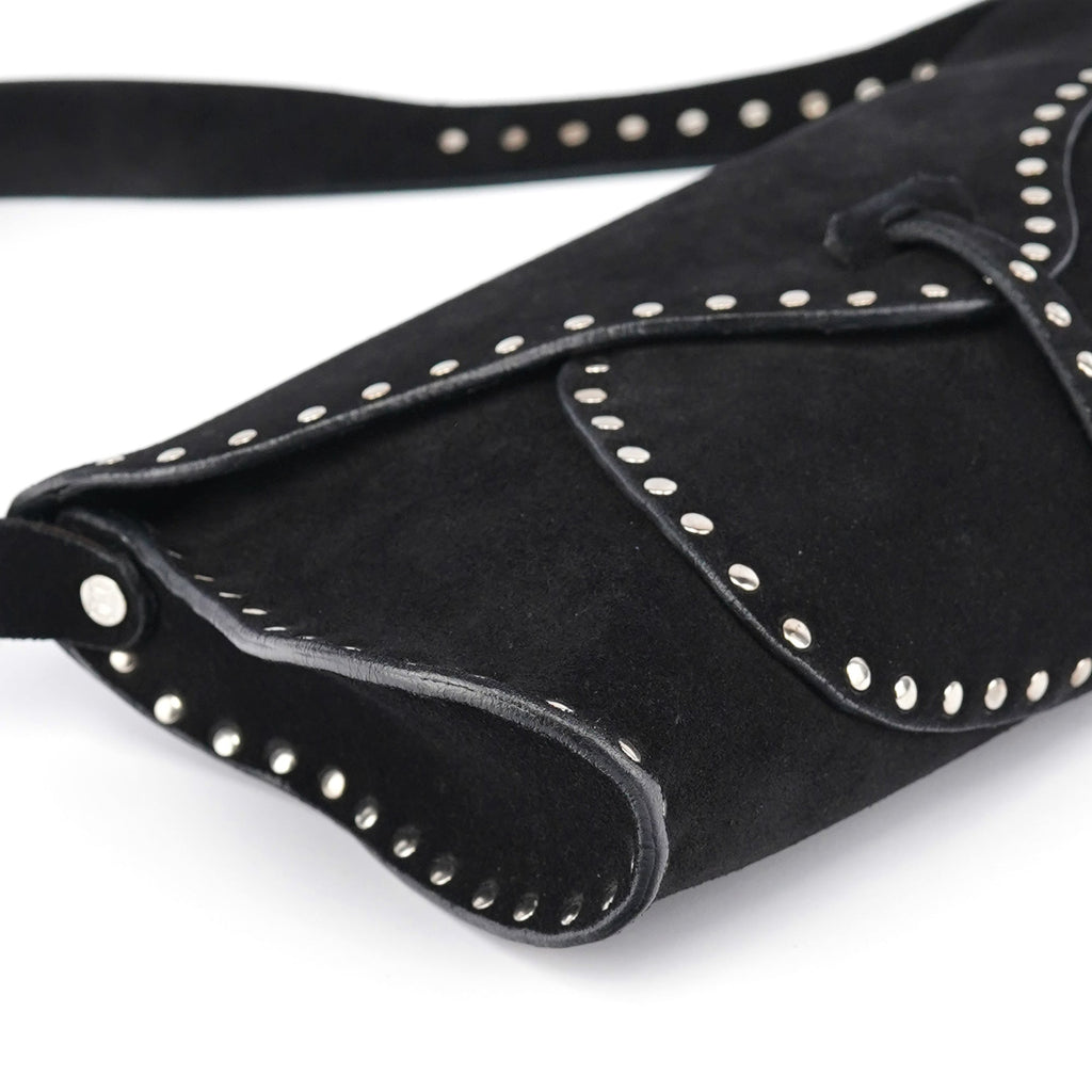 Black Suede Macadam Shoulder Bag