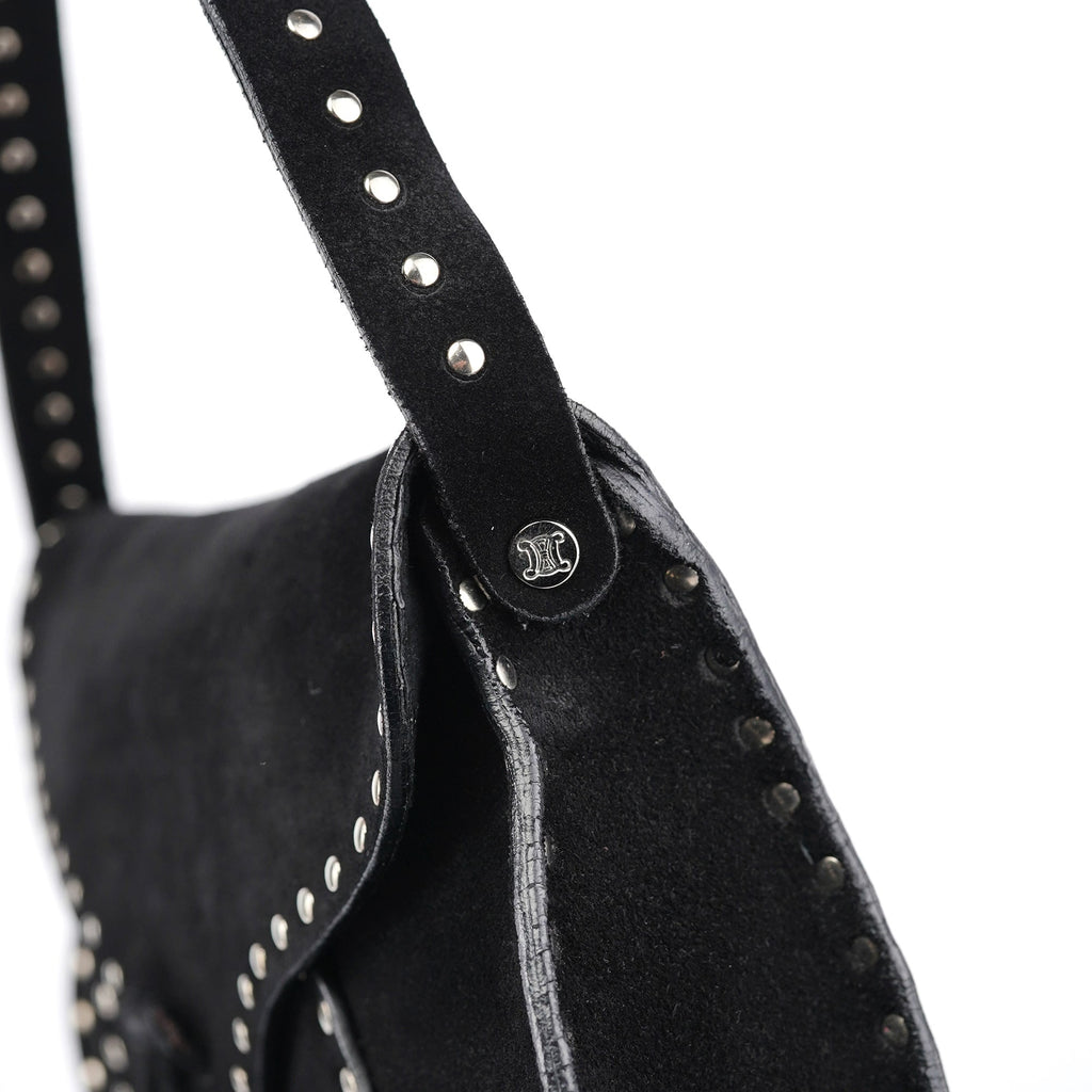 Black Suede Macadam Shoulder Bag