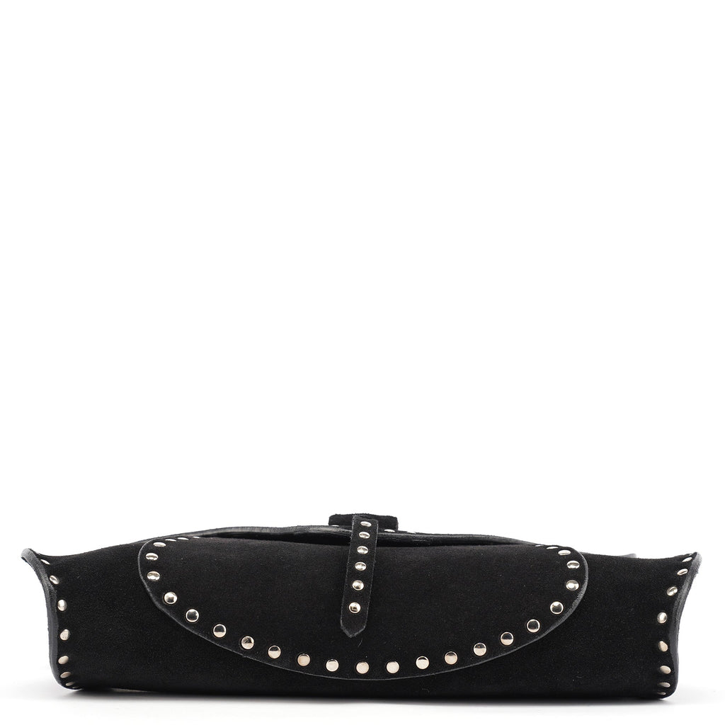 Black Suede Macadam Shoulder Bag