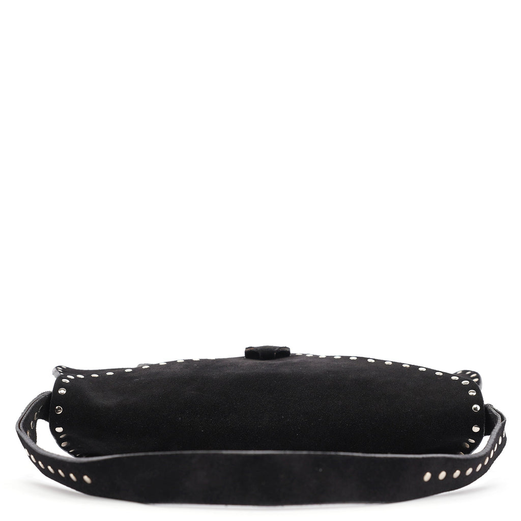 Black Suede Macadam Shoulder Bag