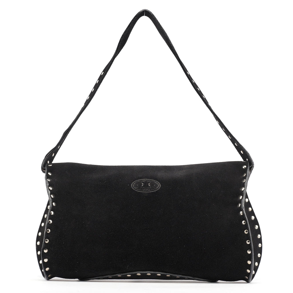Black Suede Macadam Shoulder Bag