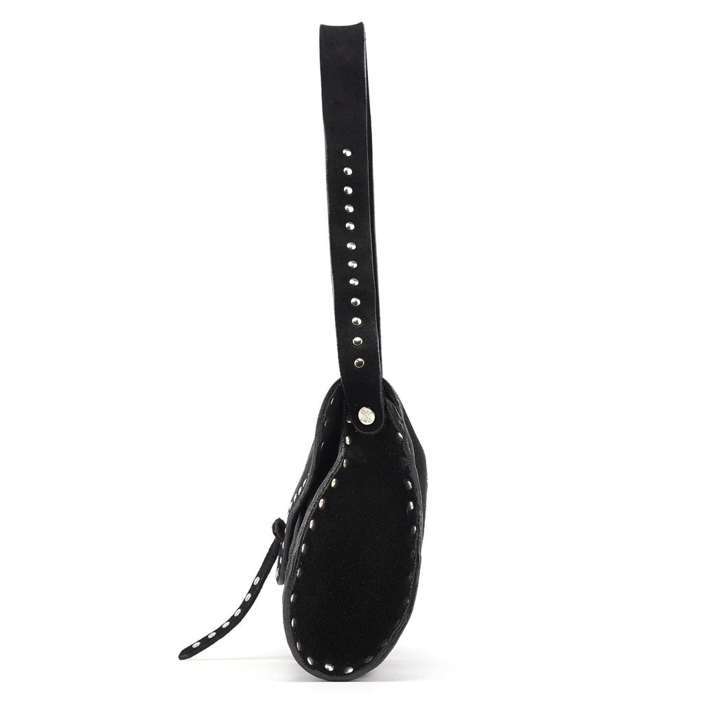 Black Suede Macadam Shoulder Bag