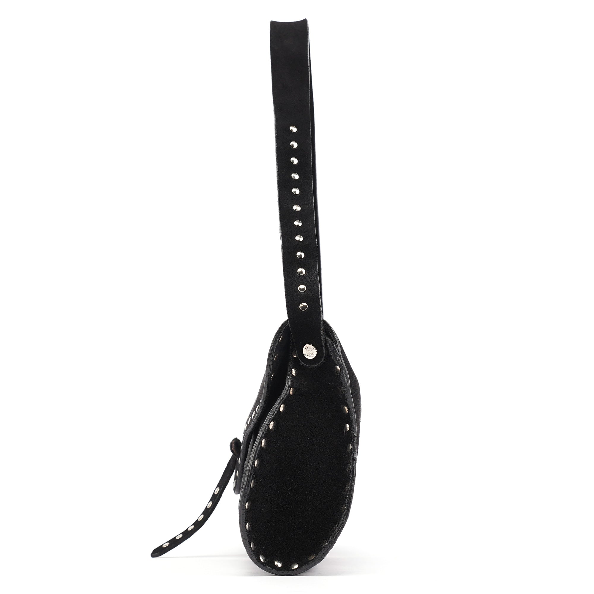 Black Suede Macadam Shoulder Bag
