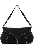 Black Suede Macadam Shoulder Bag