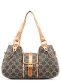 Navy Metallic Monogram Denim Tote Bag