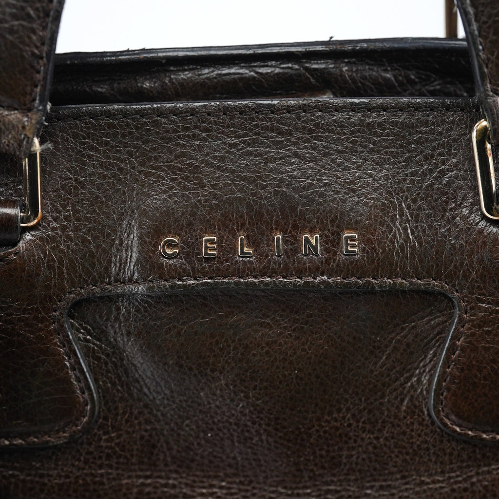 Brown Calfskin Leather Tote Bag