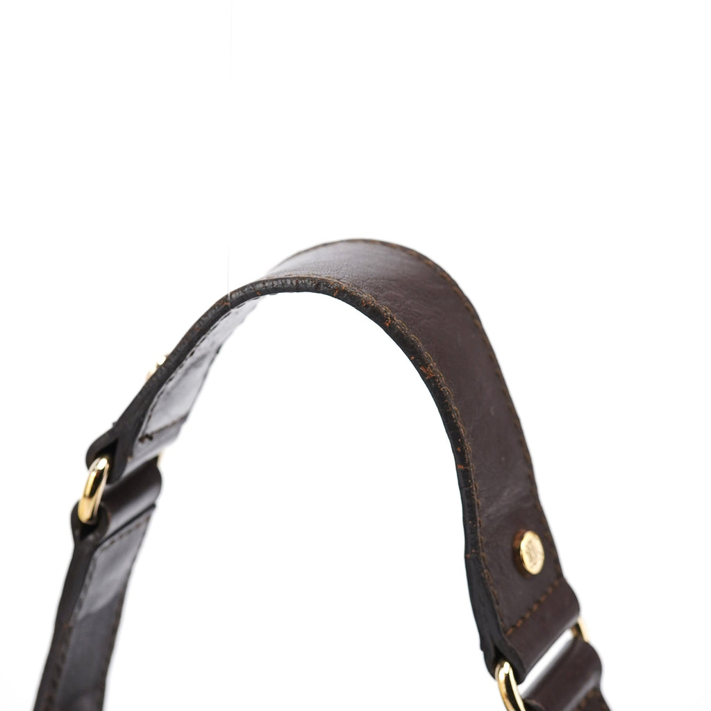 Brown Canvas Leather Shoulder Bag