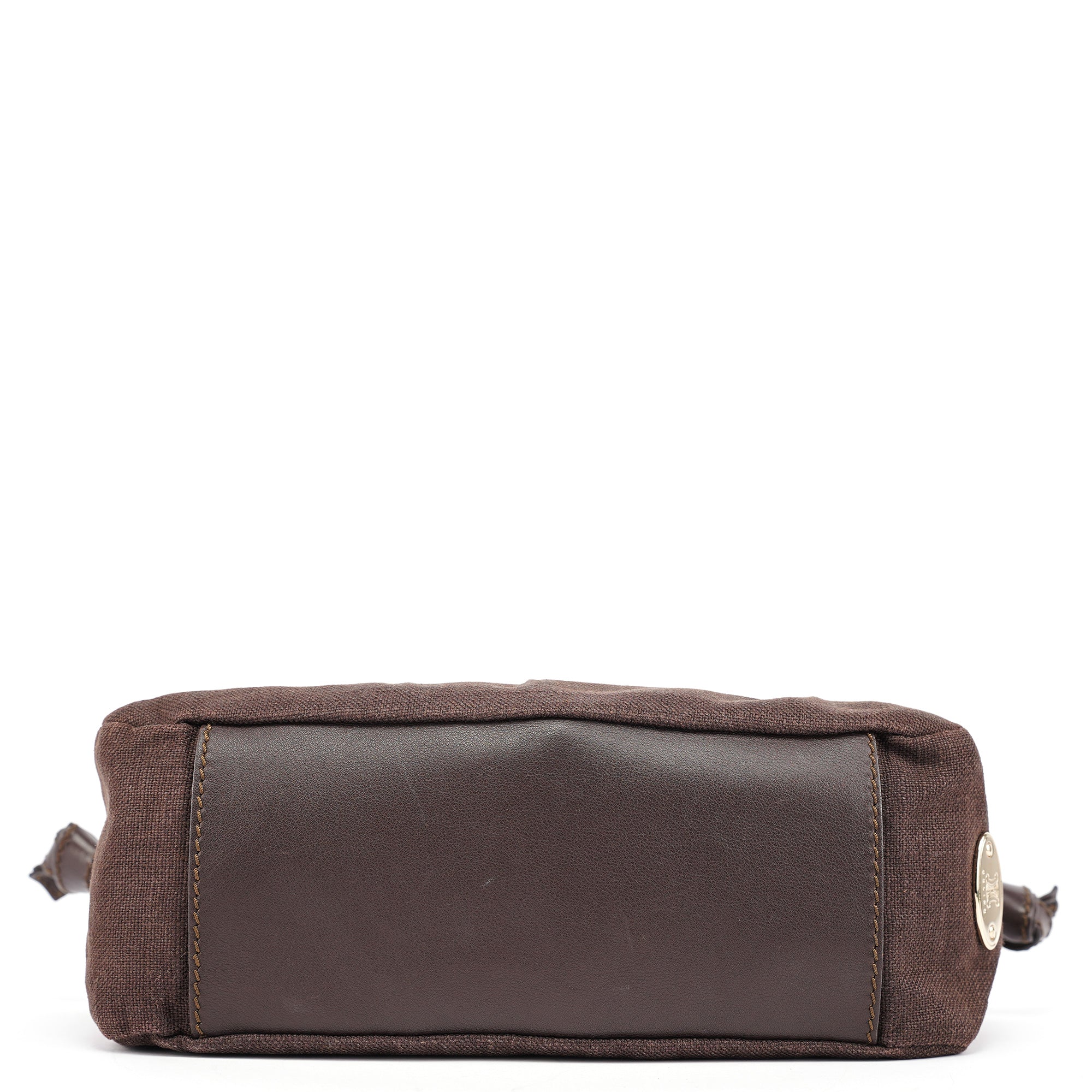 Brown Canvas Leather Shoulder Bag