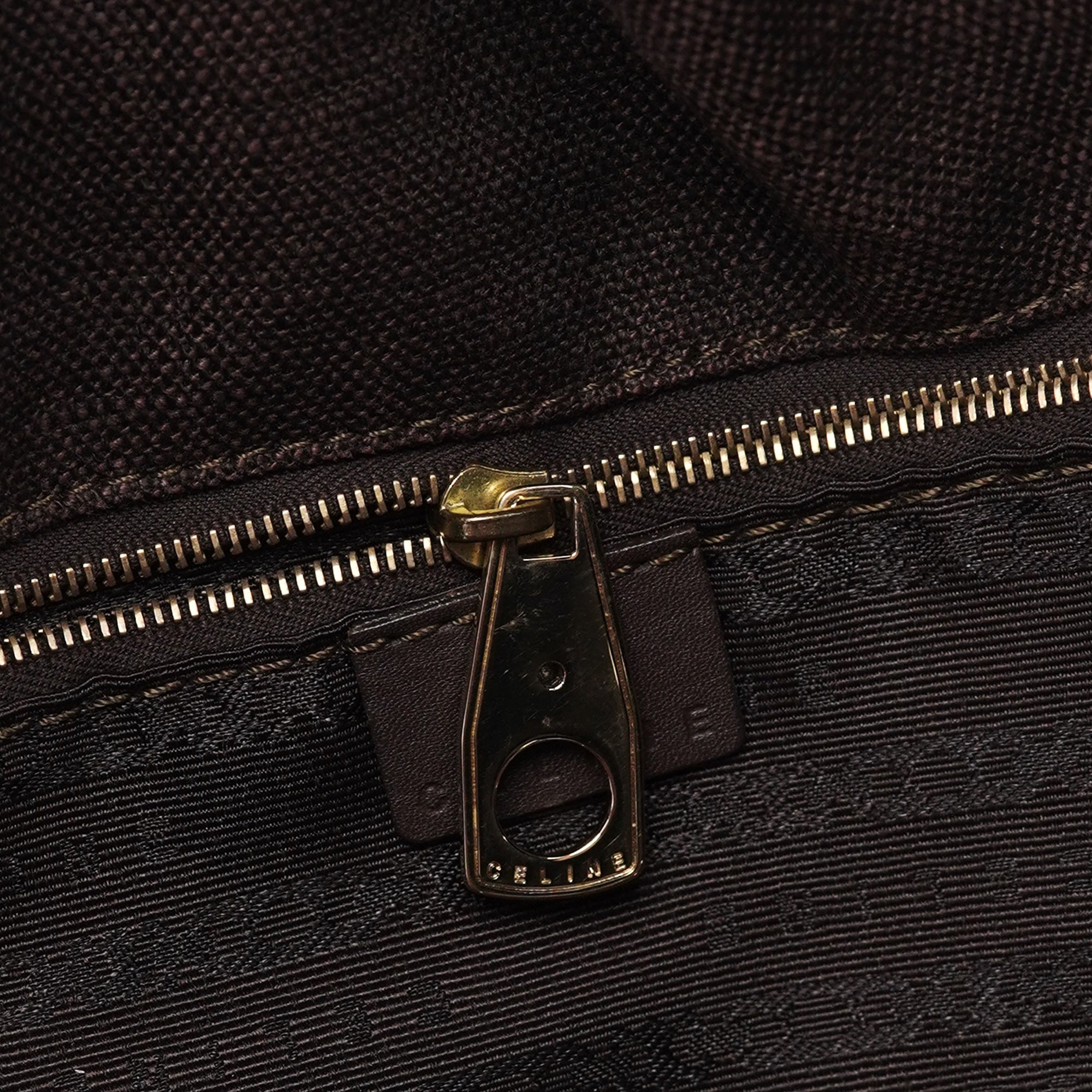 Brown Canvas Leather Tote Bag