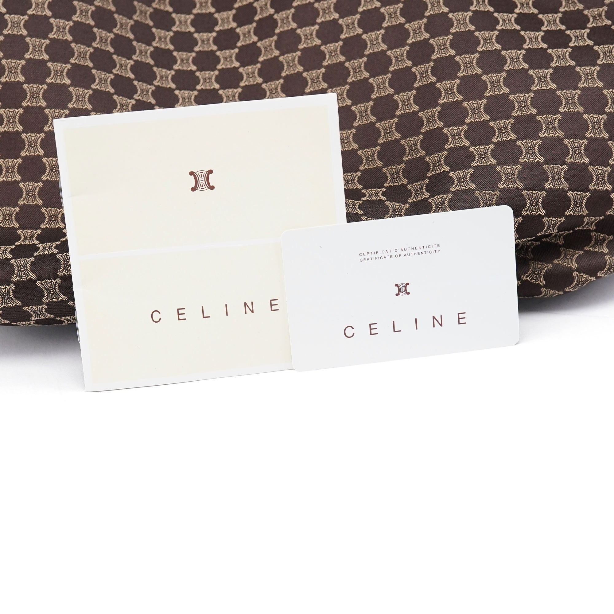 Brown Croc Embossed Triomphe Shoulder Bag