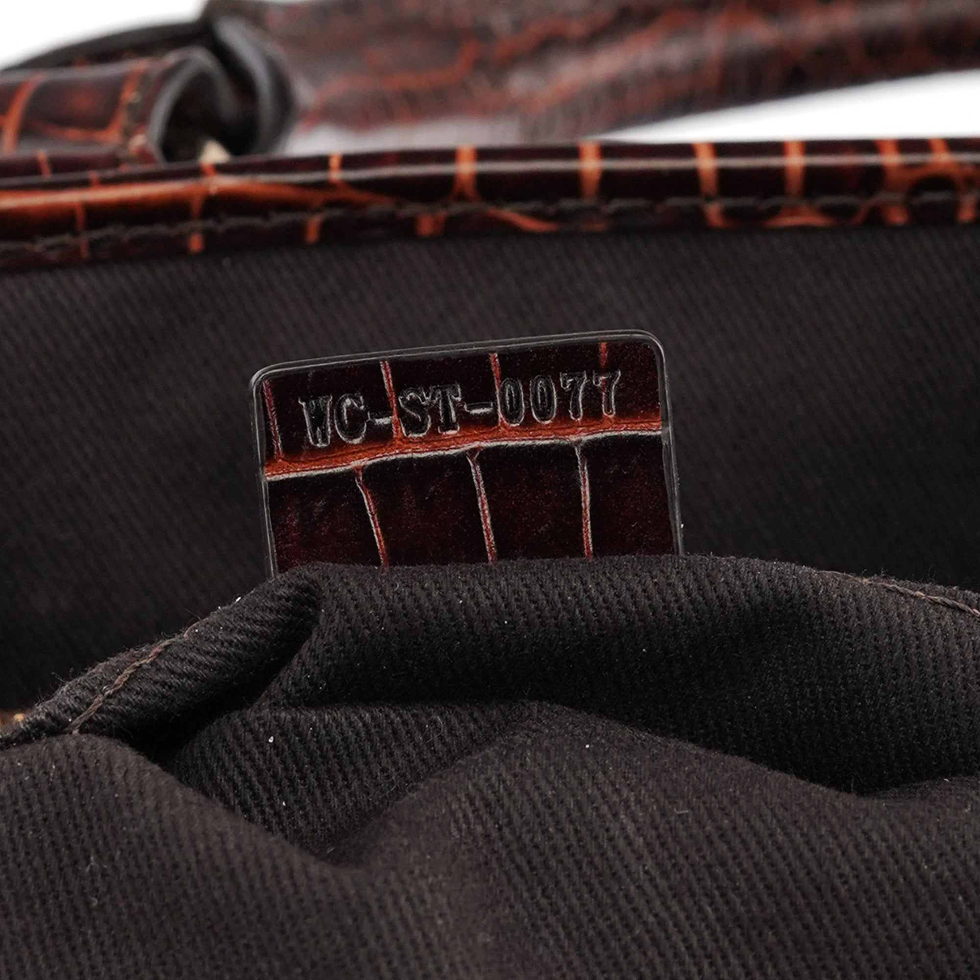 Brown Embossed Suede Boogie Tote Bag