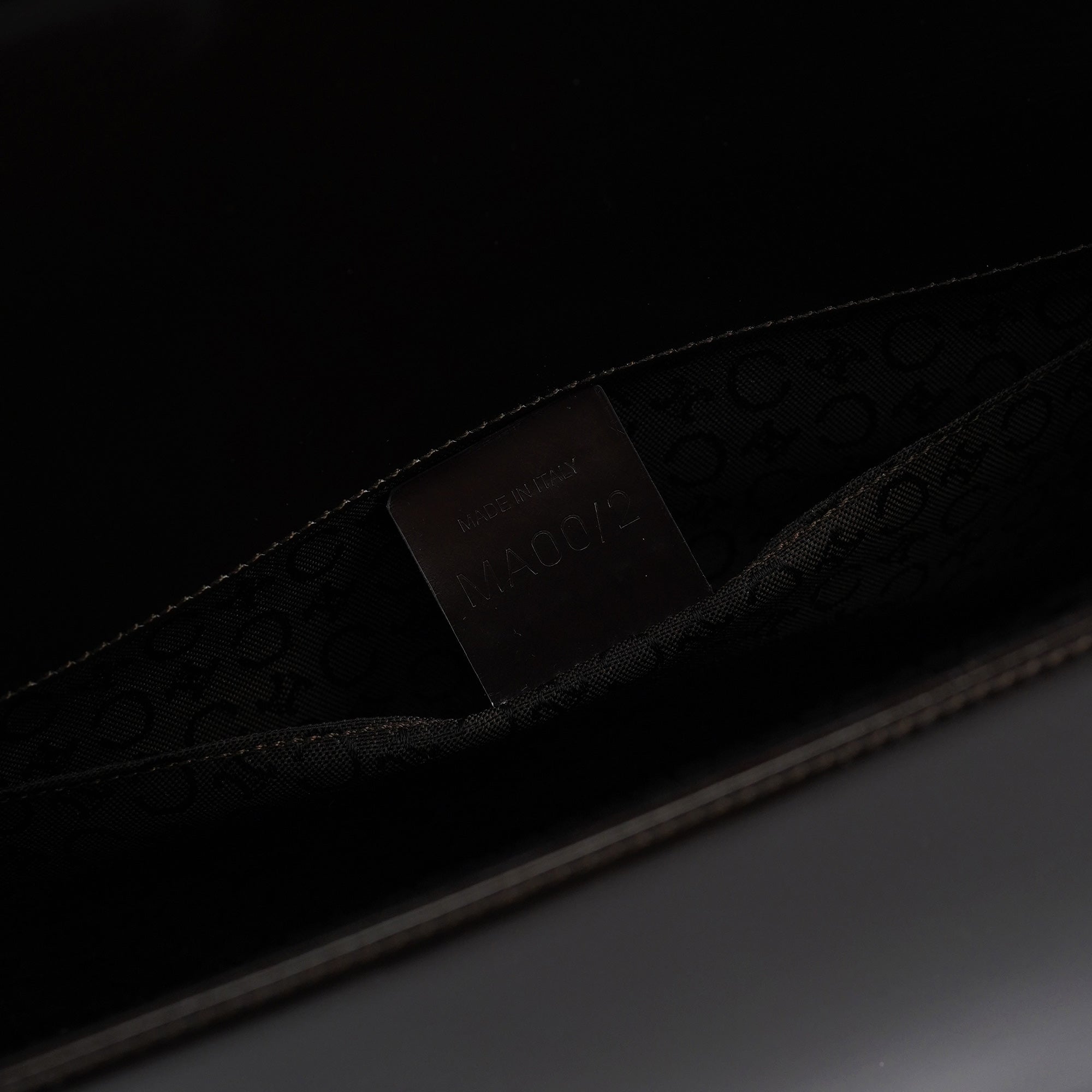 Brown Fur Patent Leather Shoulder Bag