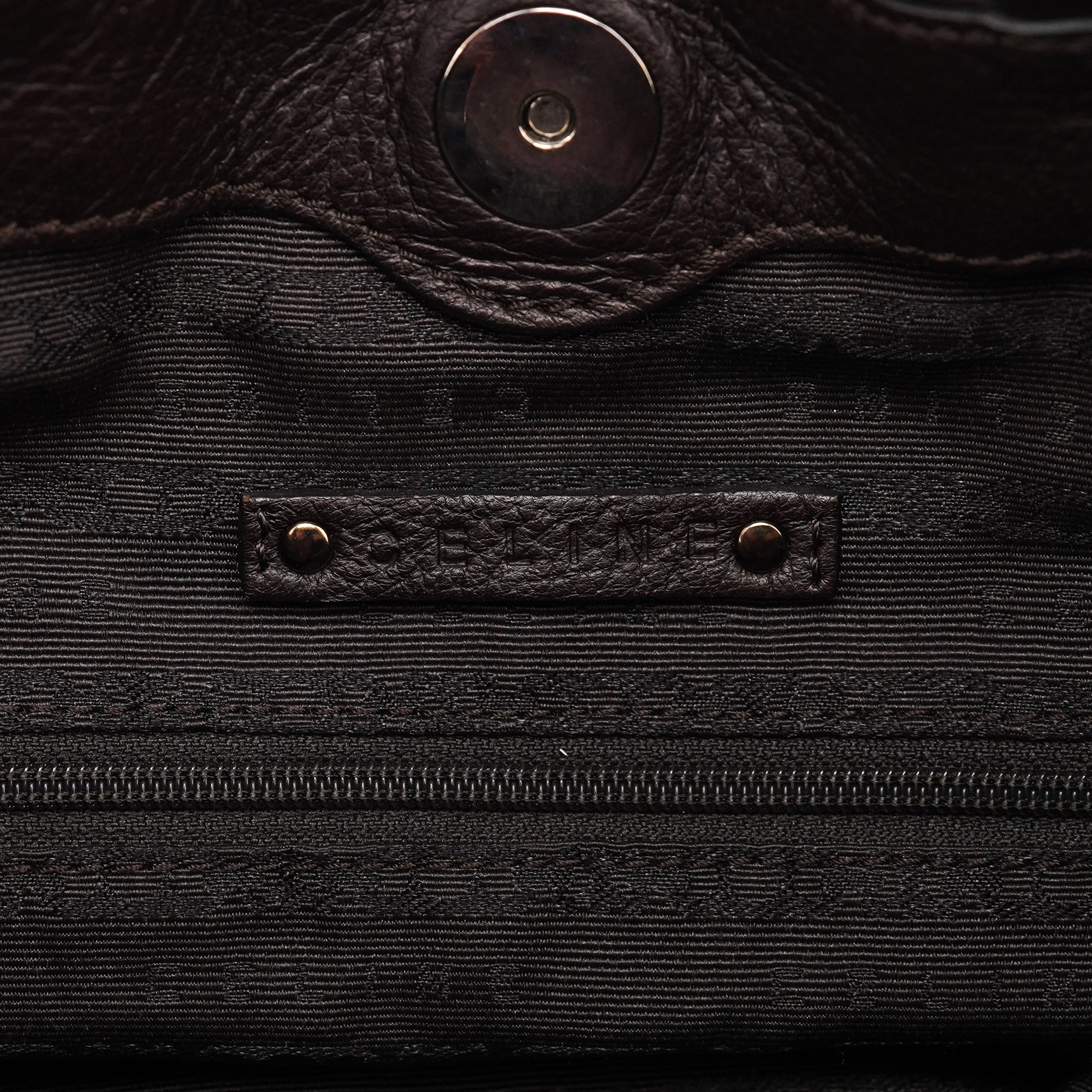 Brown Leather 2-Way Tote Bag