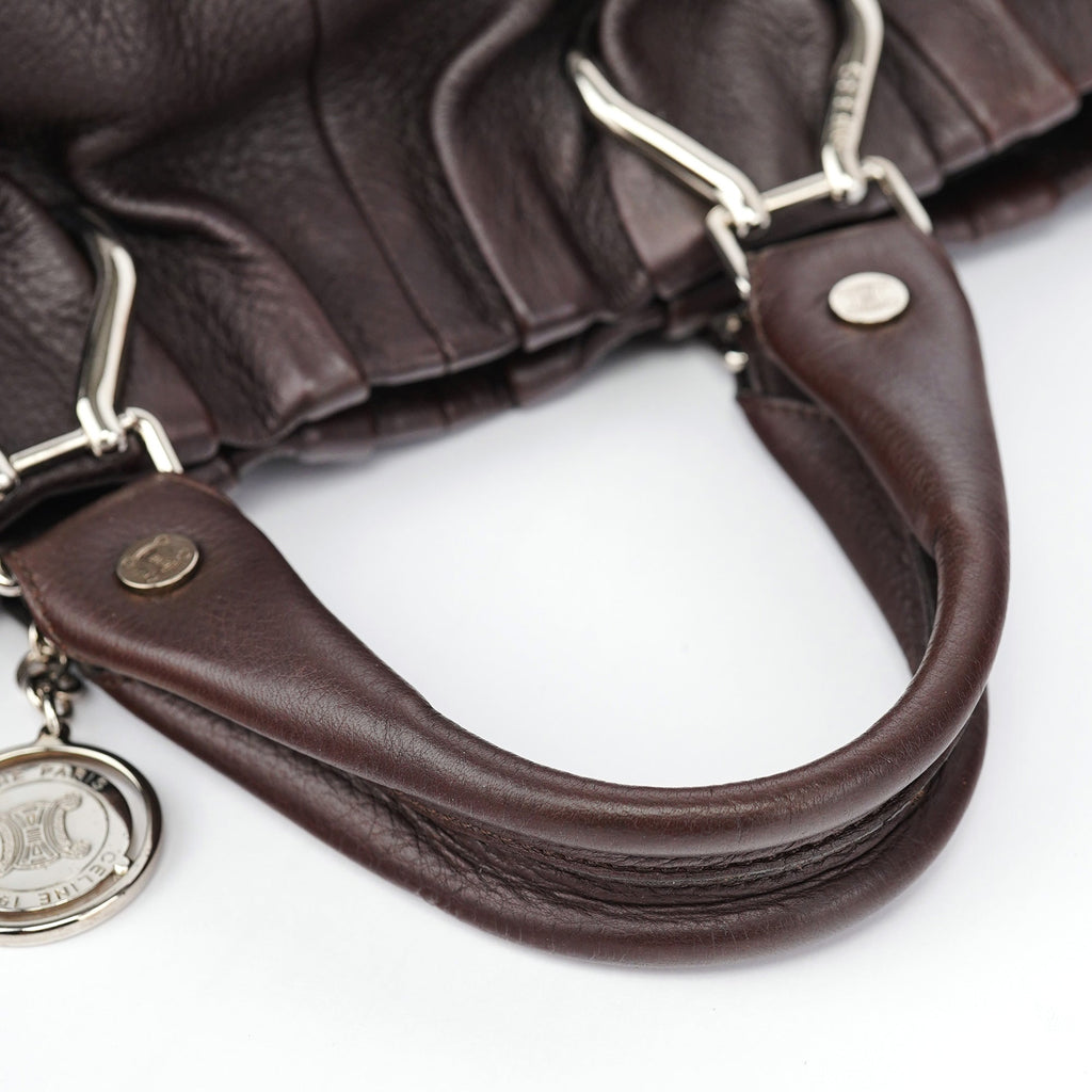 Brown Leather 2-Way Tote Bag