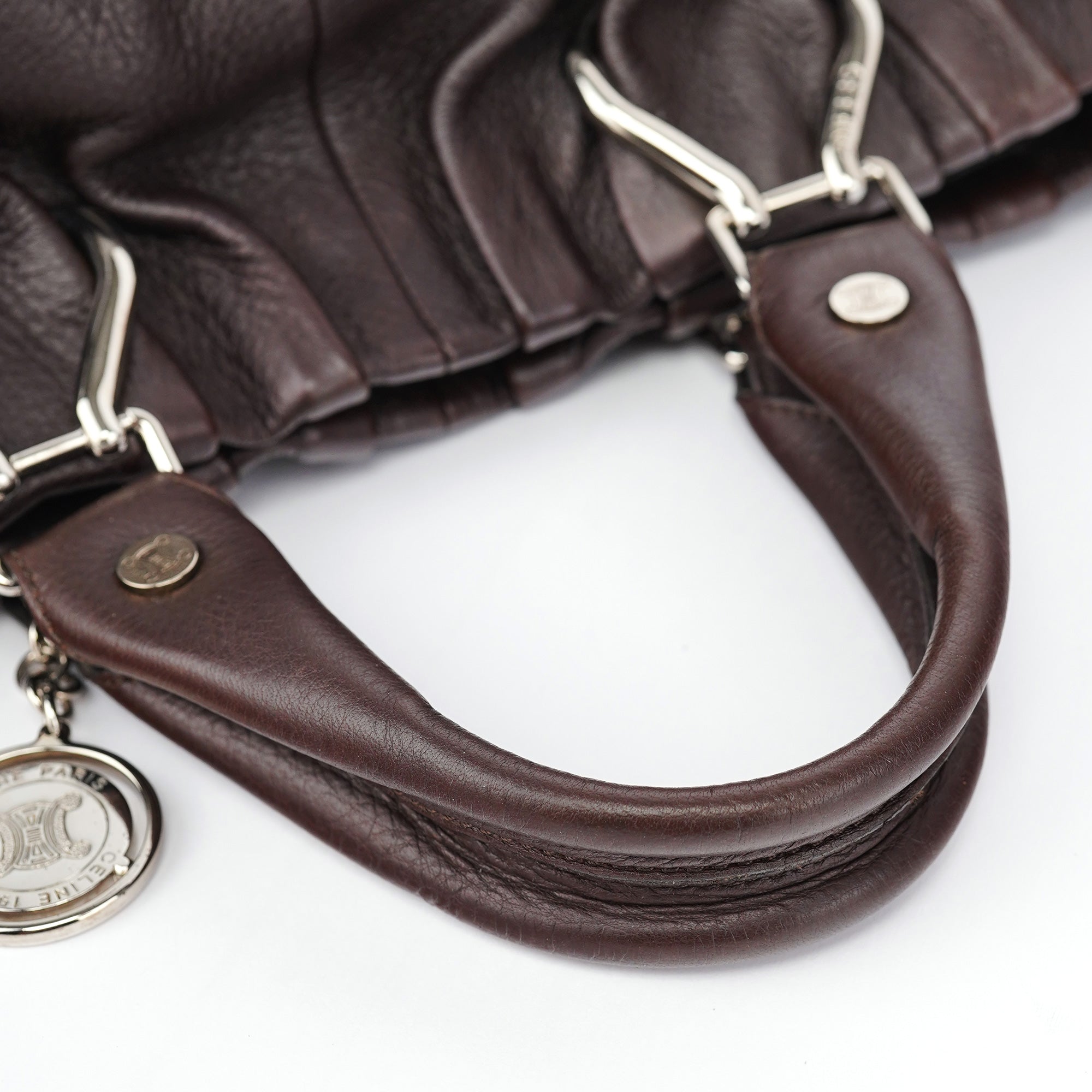 Brown Leather 2-Way Tote Bag