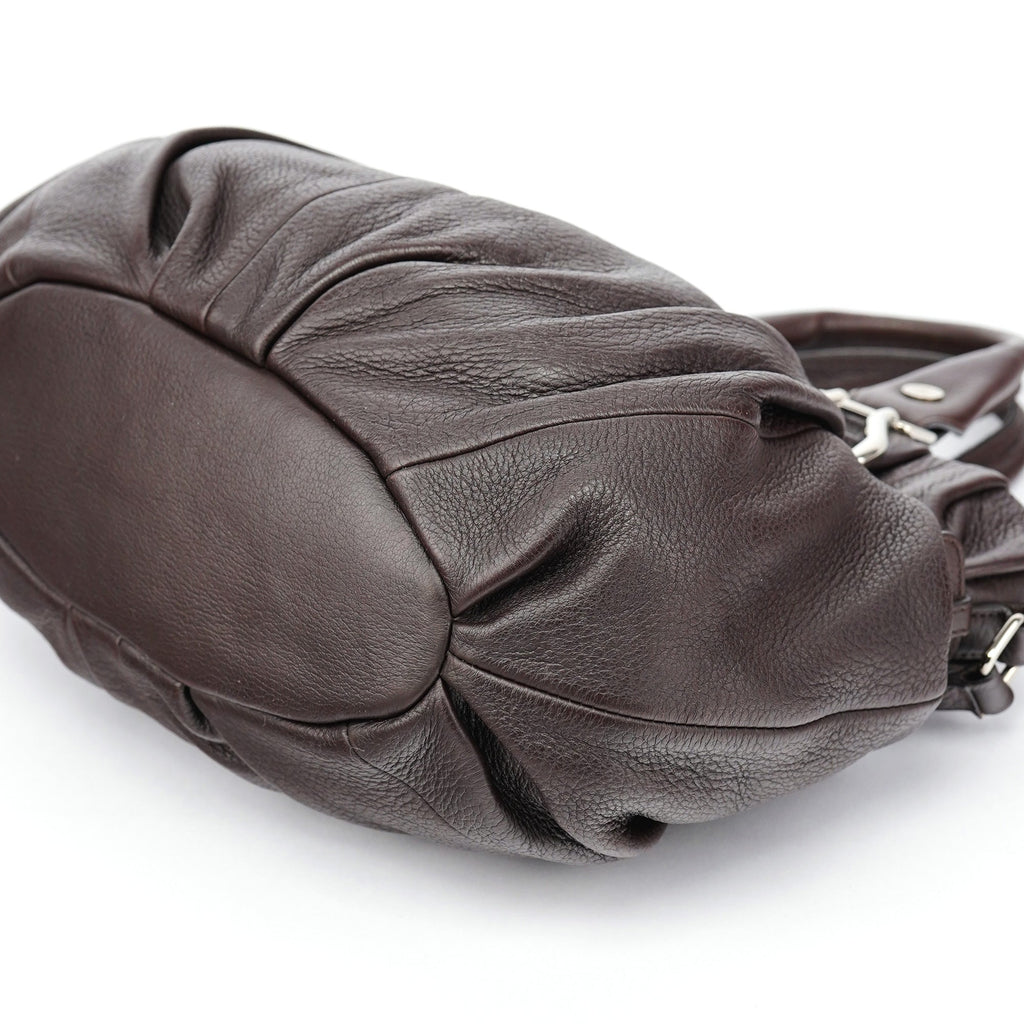 Brown Leather 2-Way Tote Bag