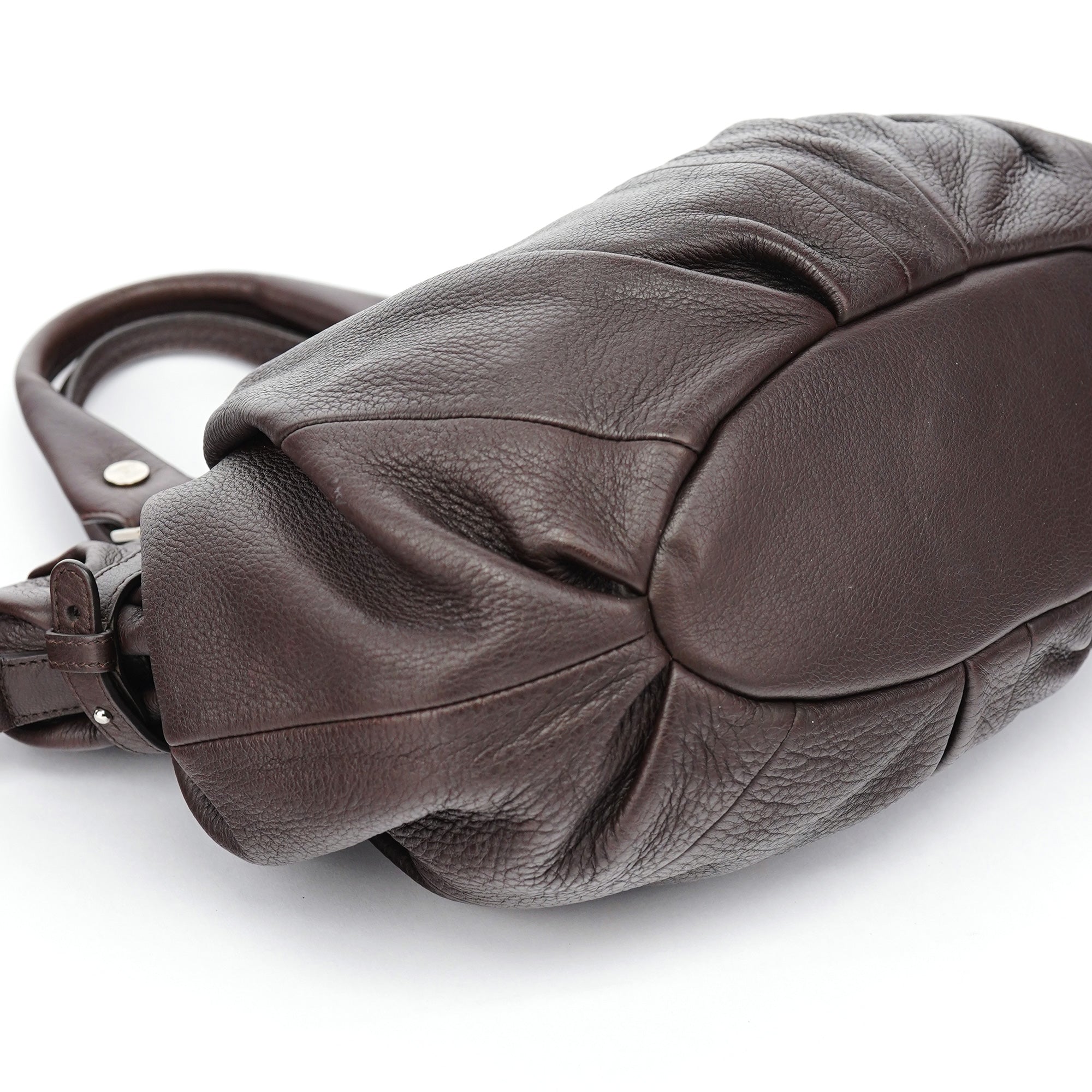 Brown Leather 2-Way Tote Bag