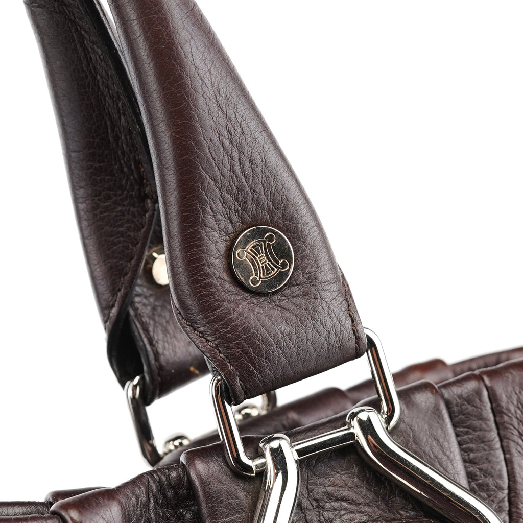 Brown Leather 2-Way Tote Bag