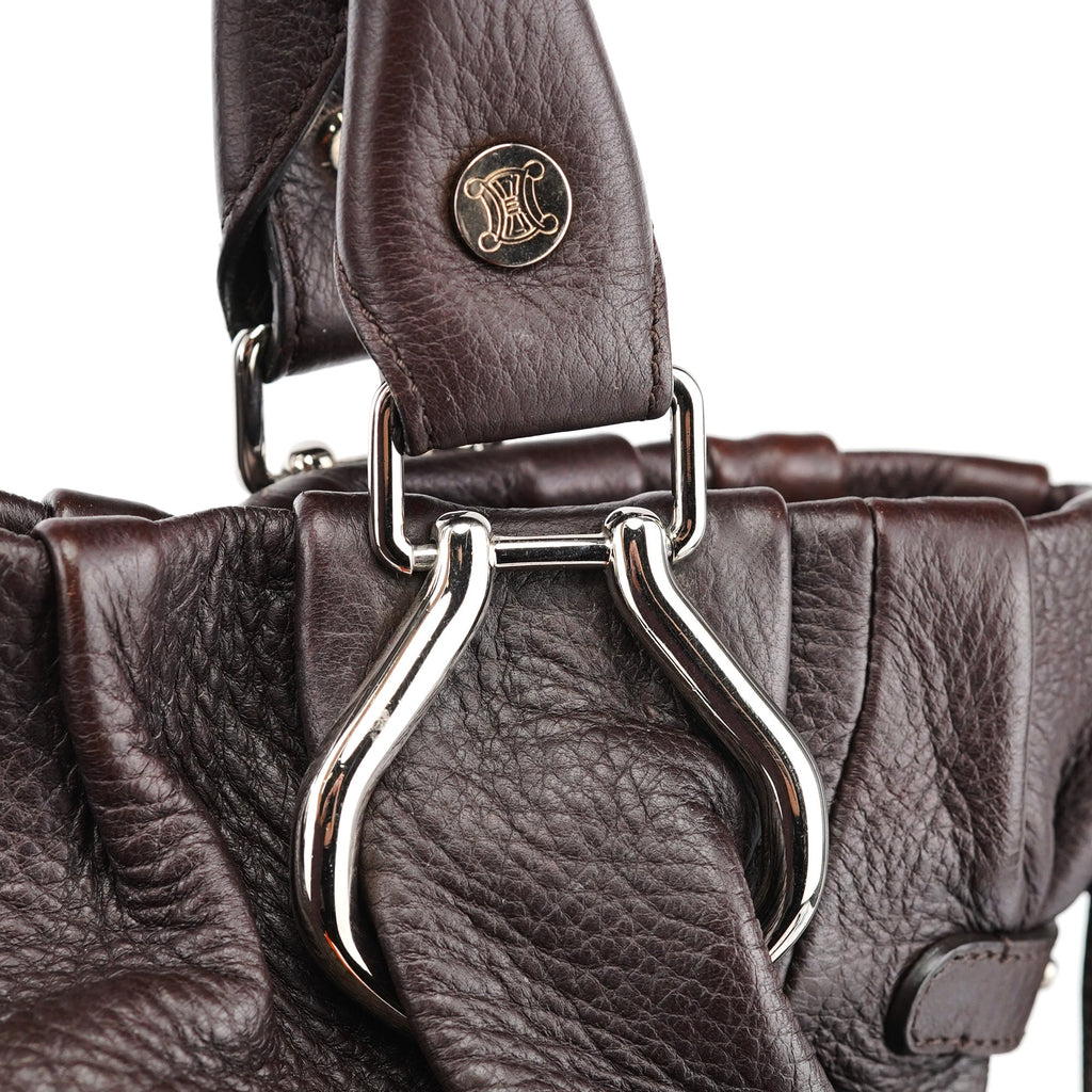 Brown Leather 2-Way Tote Bag