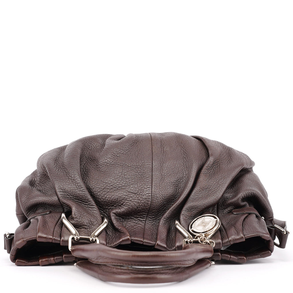 Brown Leather 2-Way Tote Bag