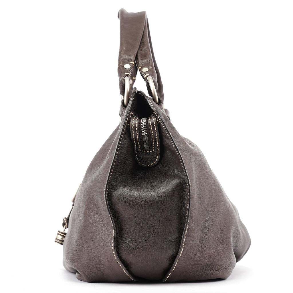 Brown Leather Bittersweet Shoulder Bag