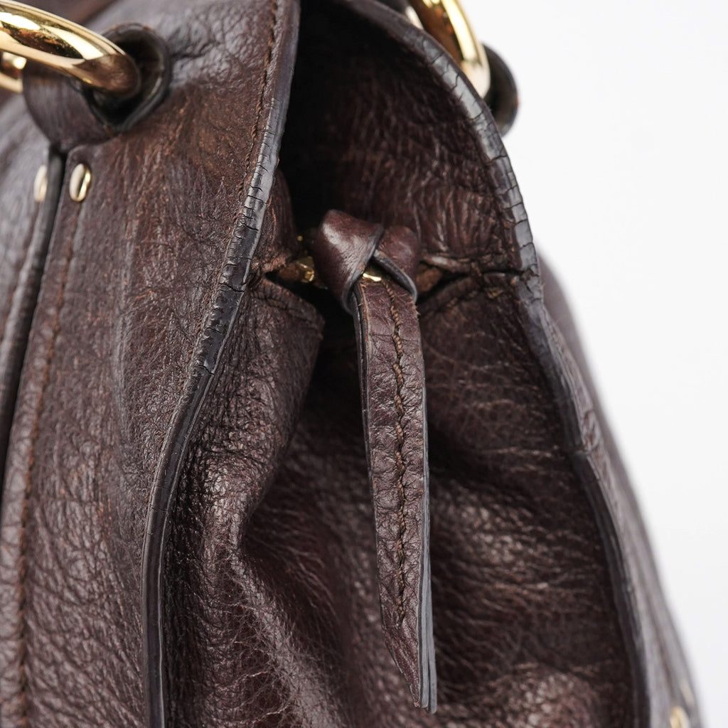 Brown Leather Bittersweet Shoulder Bag