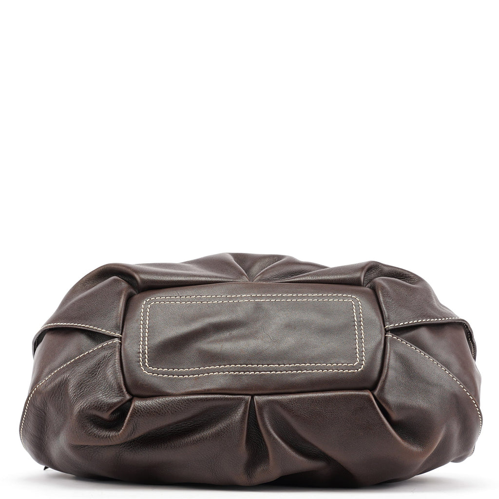 Brown Leather Bittersweet Shoulder Bag