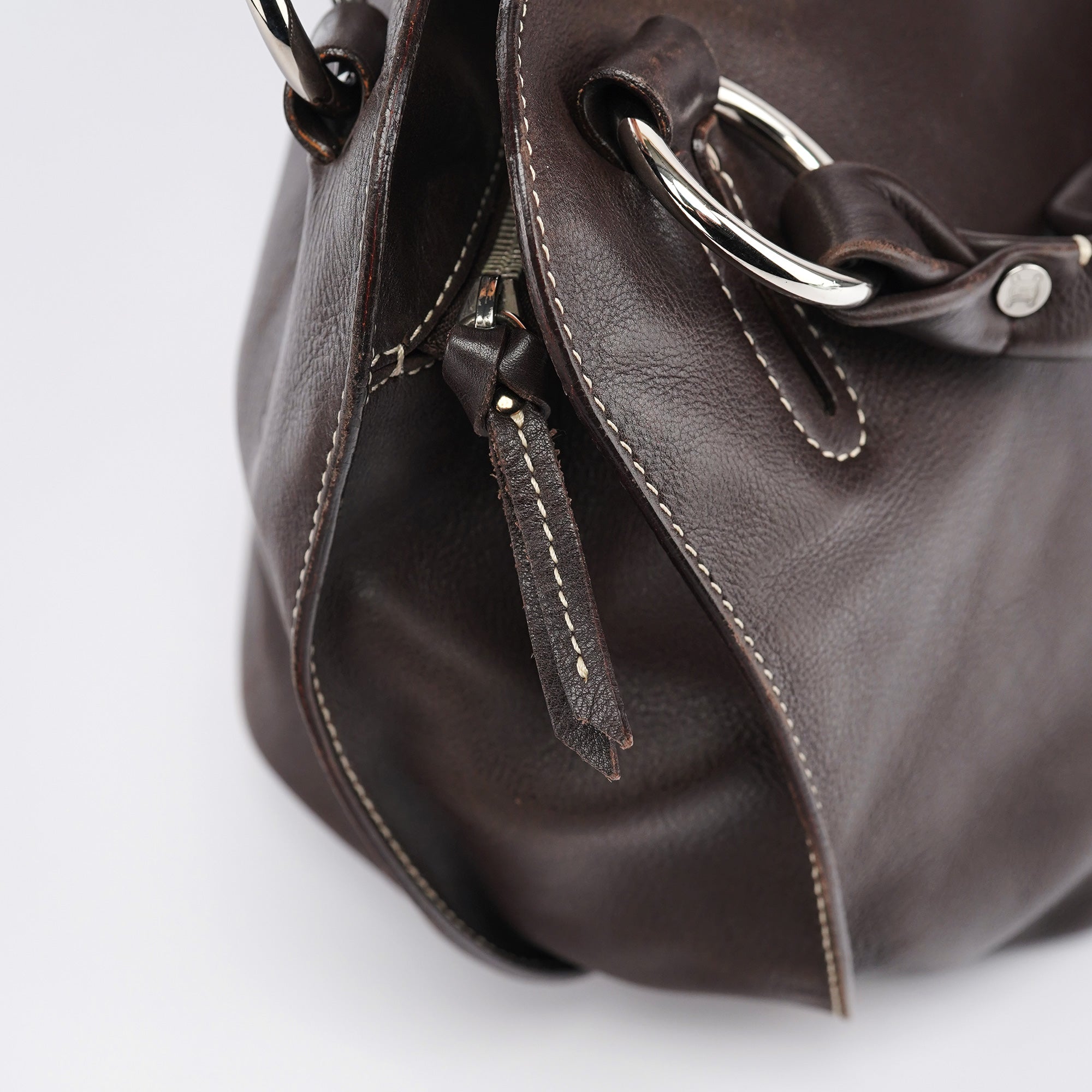 Brown Leather Bittersweet Shoulder Bag
