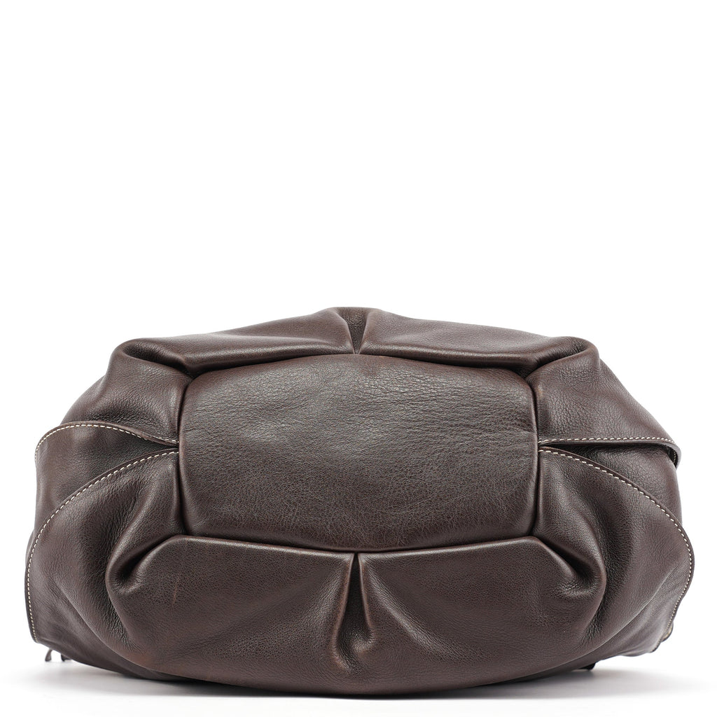 Brown Leather Bittersweet Shoulder Bag