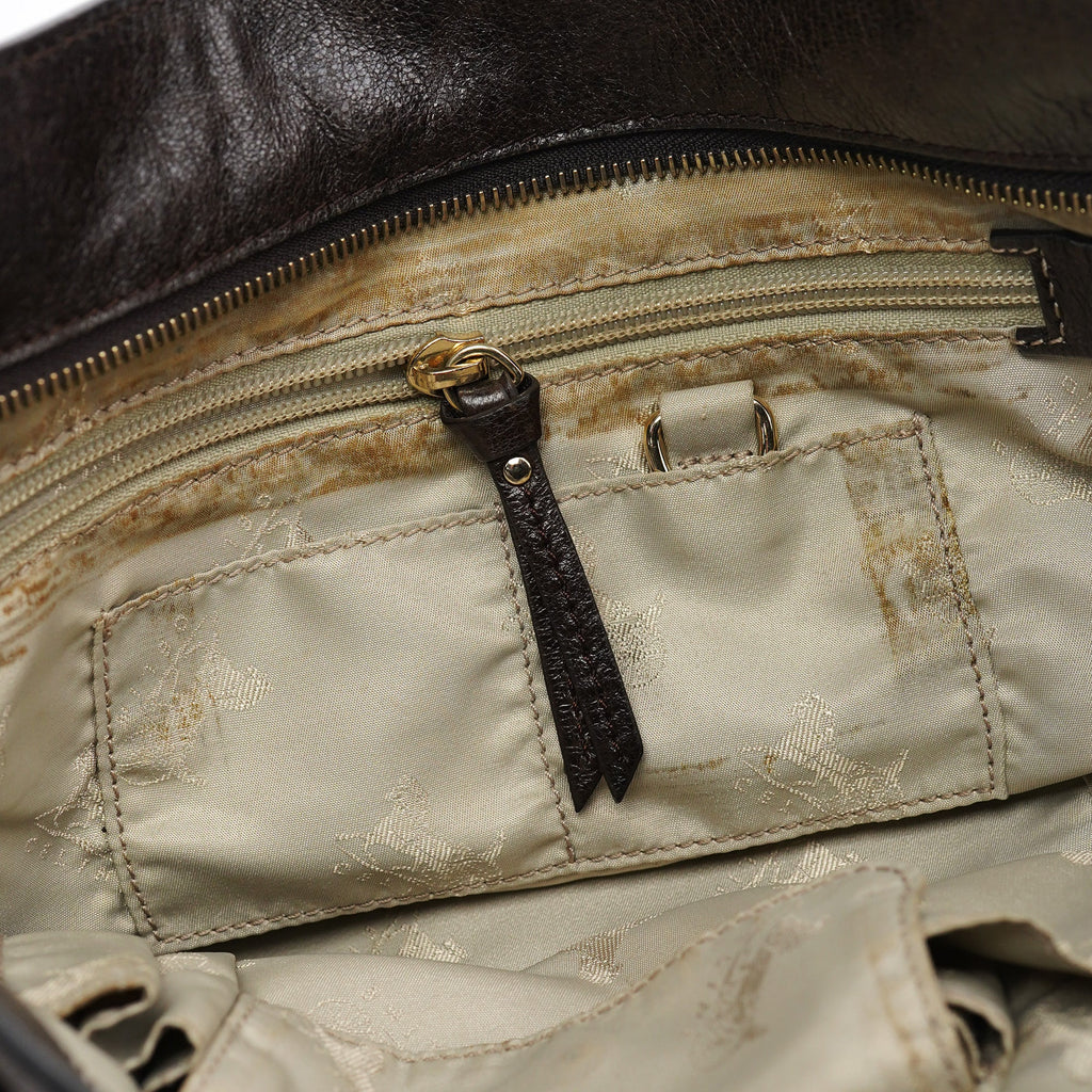 Brown Leather Bittersweet Shoulder Bag