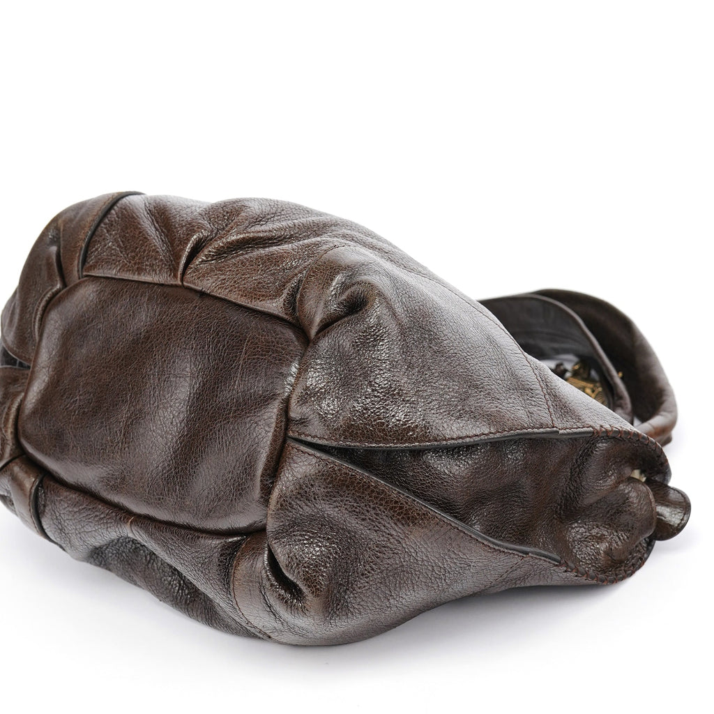 Brown Leather Bittersweet Shoulder Bag