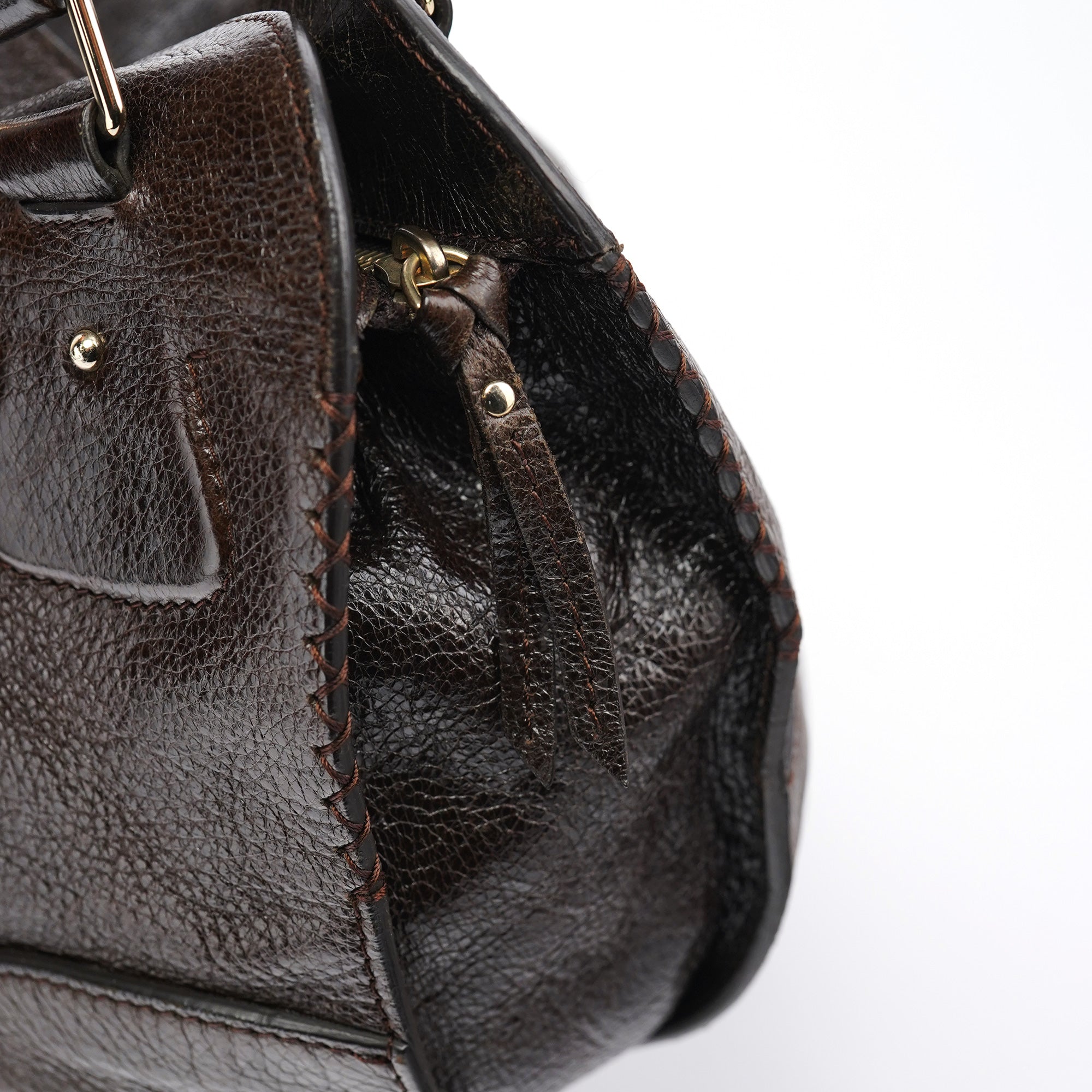 Brown Leather Bittersweet Shoulder Bag