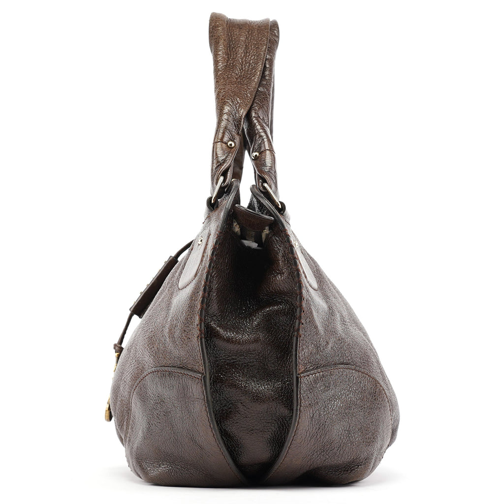 Brown Leather Bittersweet Shoulder Bag