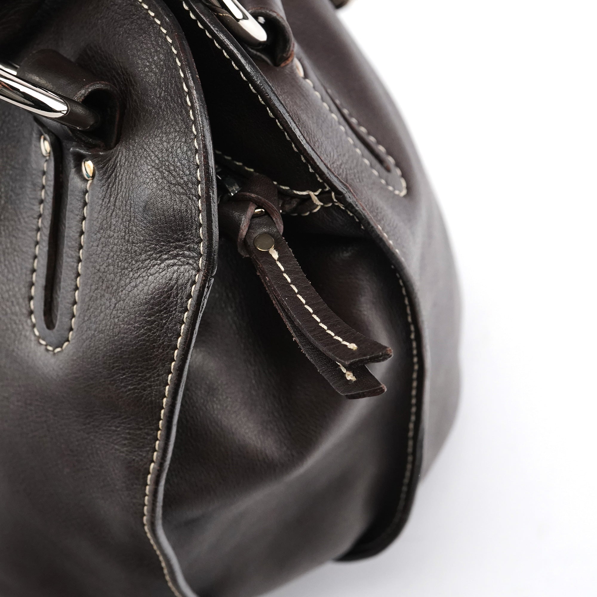 Brown Leather Bittersweet Shoulder Bag