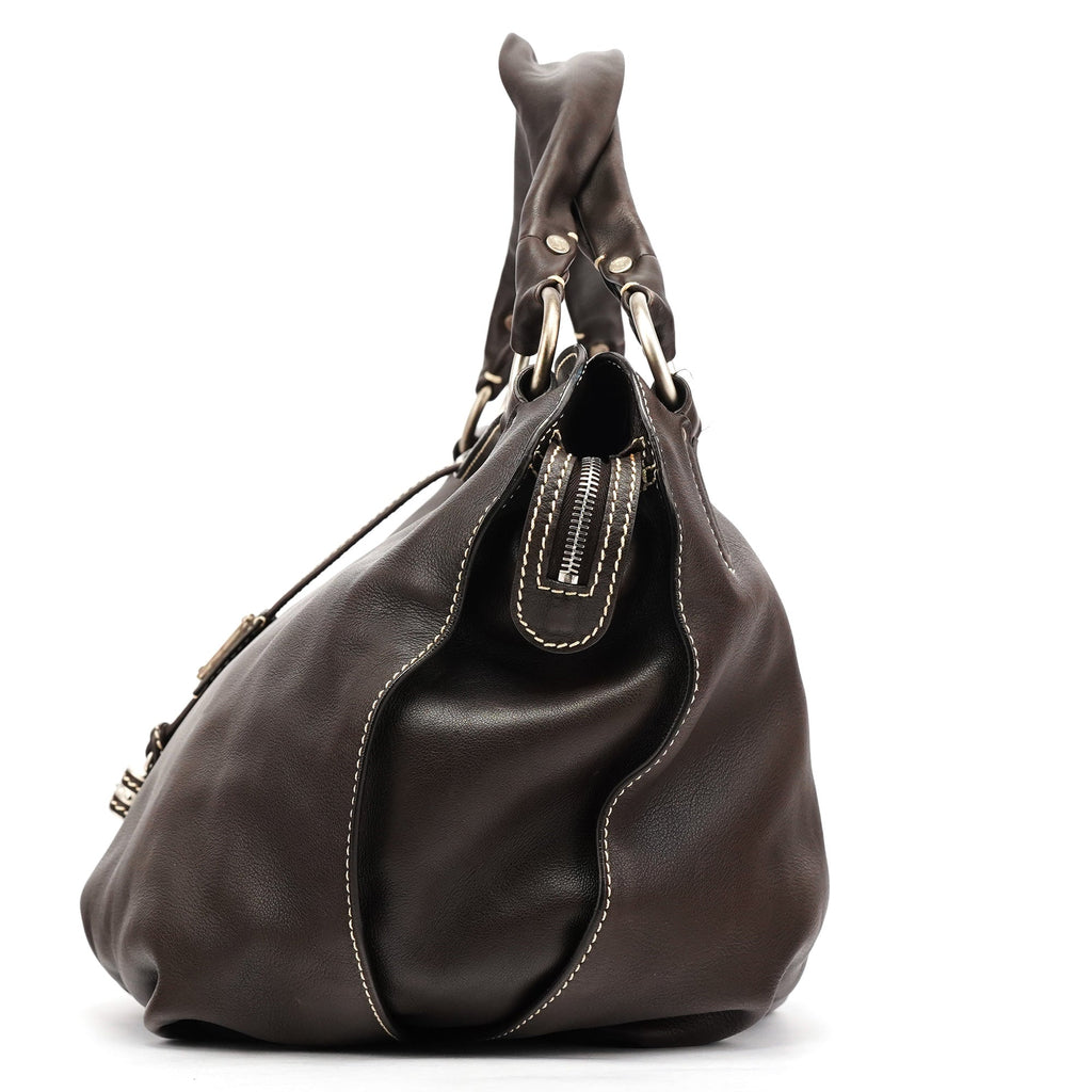 Brown Leather Bittersweet Shoulder Bag